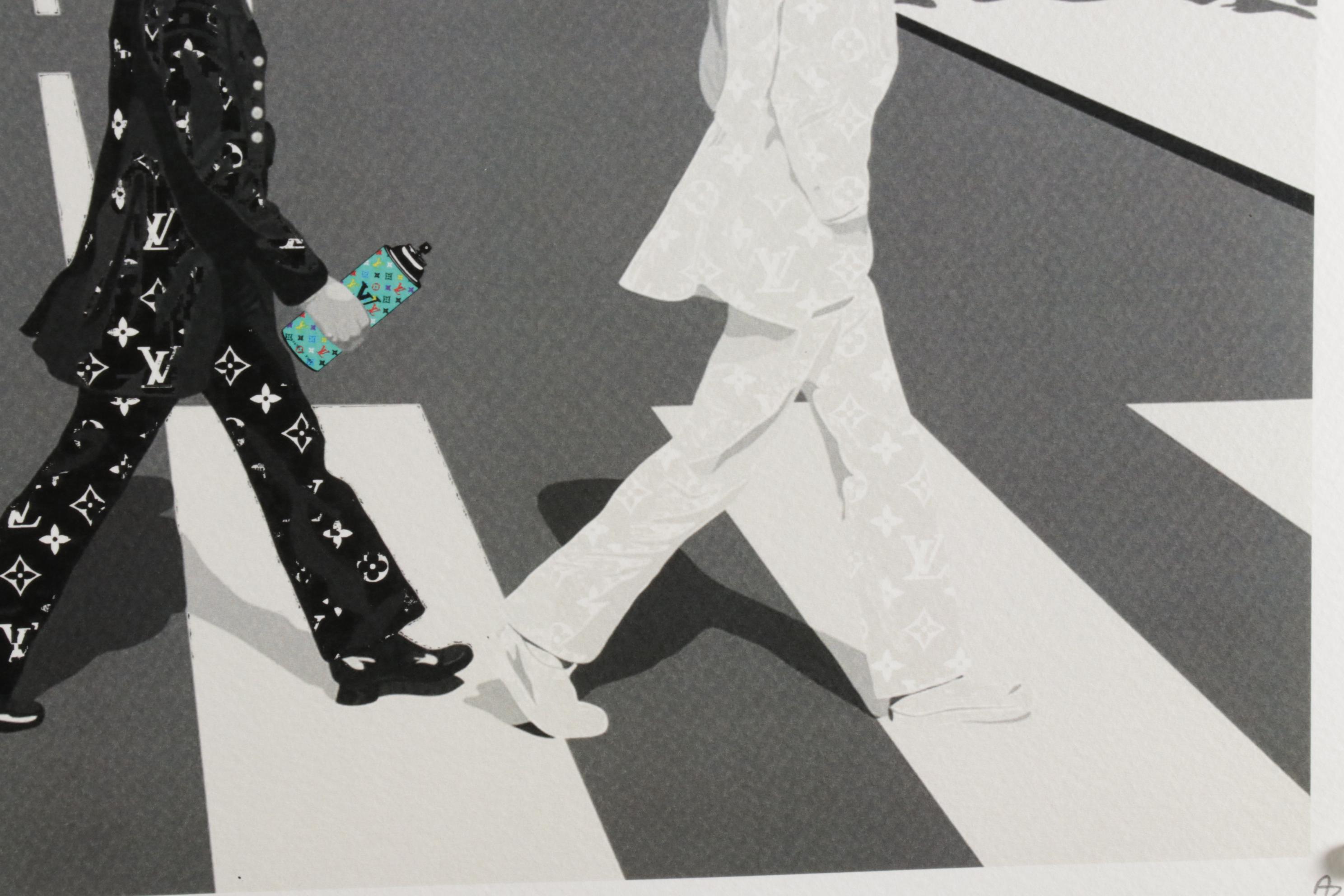 Death NYC Pop Art Graphic Print "Beatles Crossing Blue," 2020