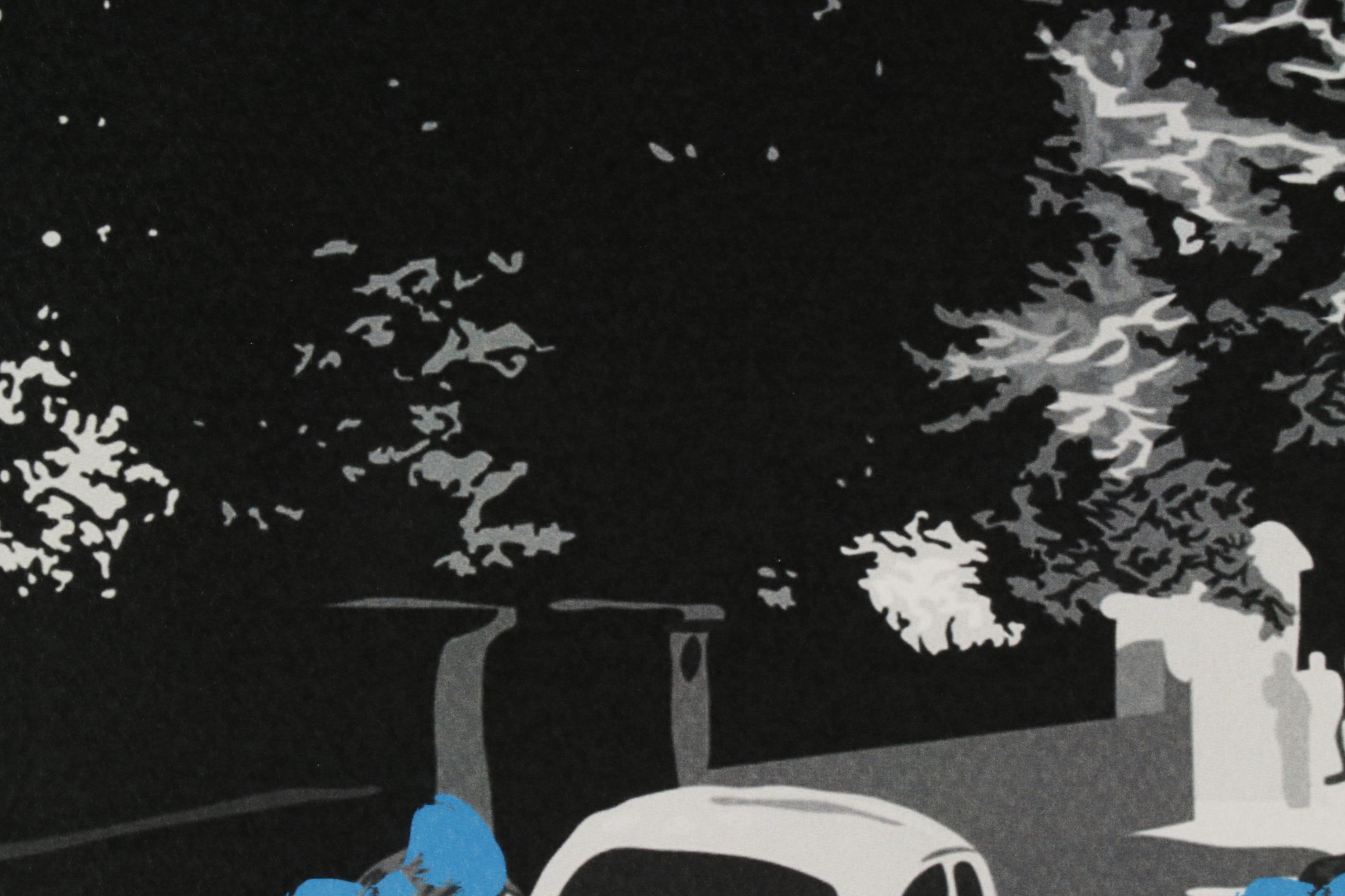 Death NYC Pop Art Graphic Print "Beatles Crossing Blue," 2020