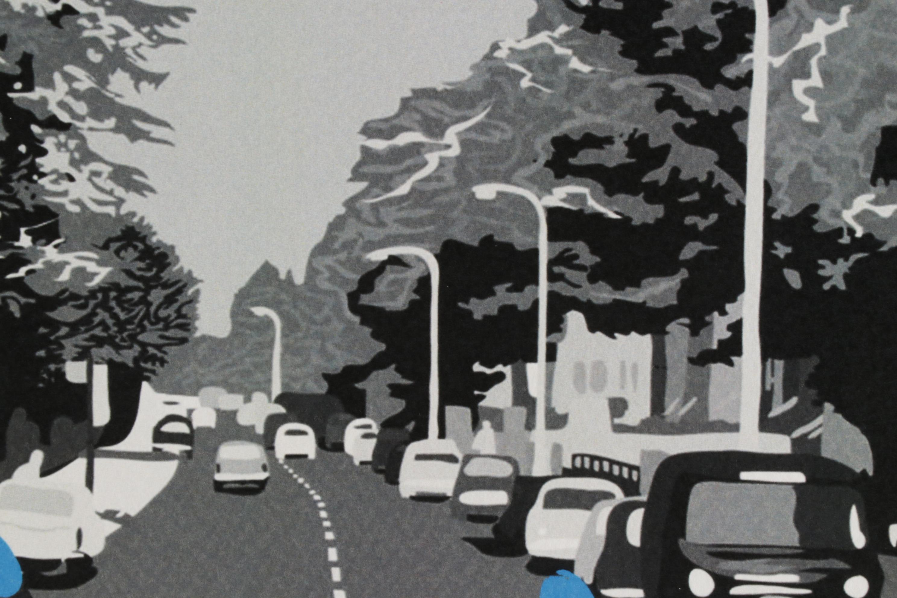 Death NYC Pop Art Graphic Print "Beatles Crossing Blue," 2020