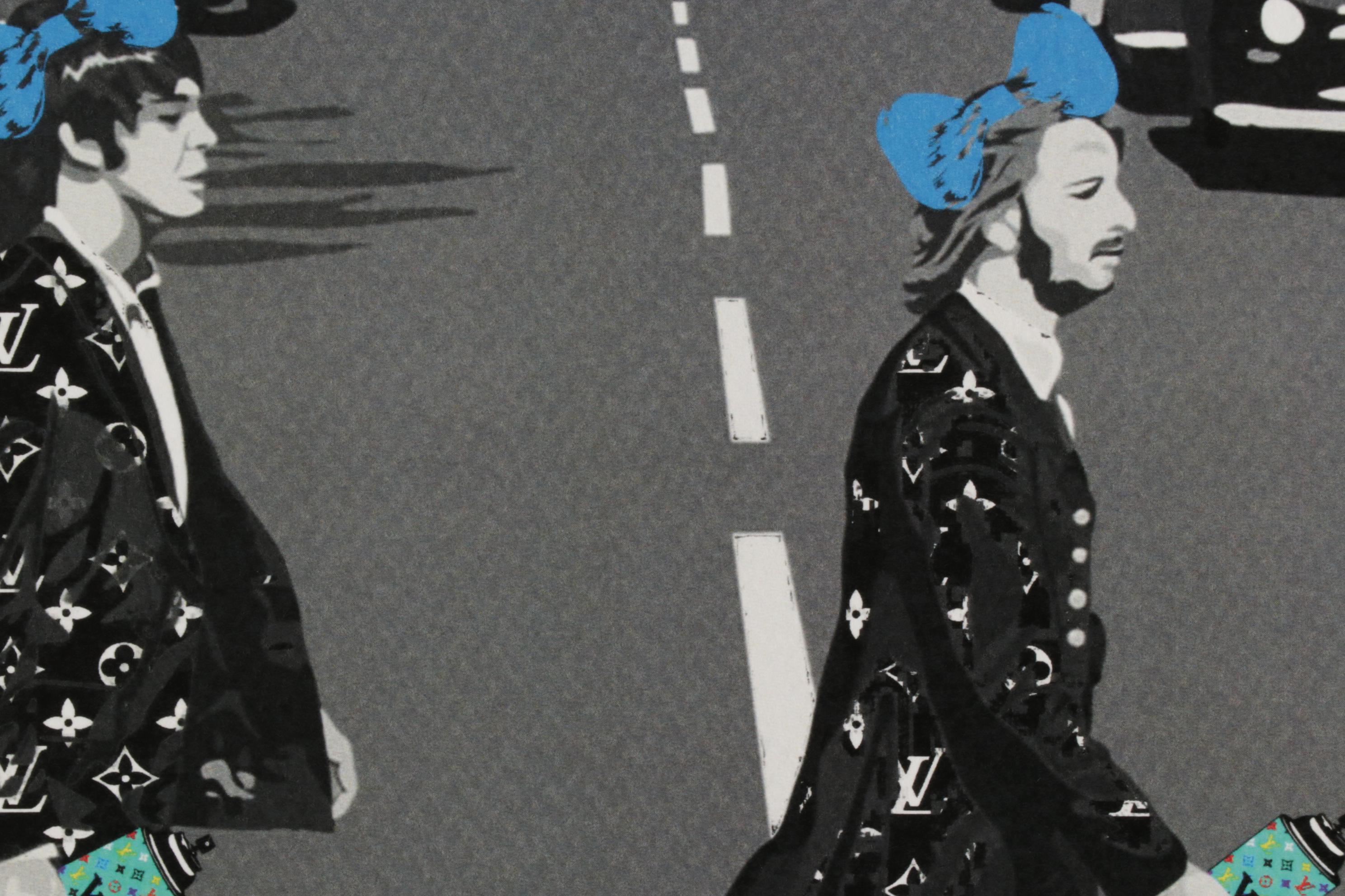 Death NYC Pop Art Graphic Print "Beatles Crossing Blue," 2020