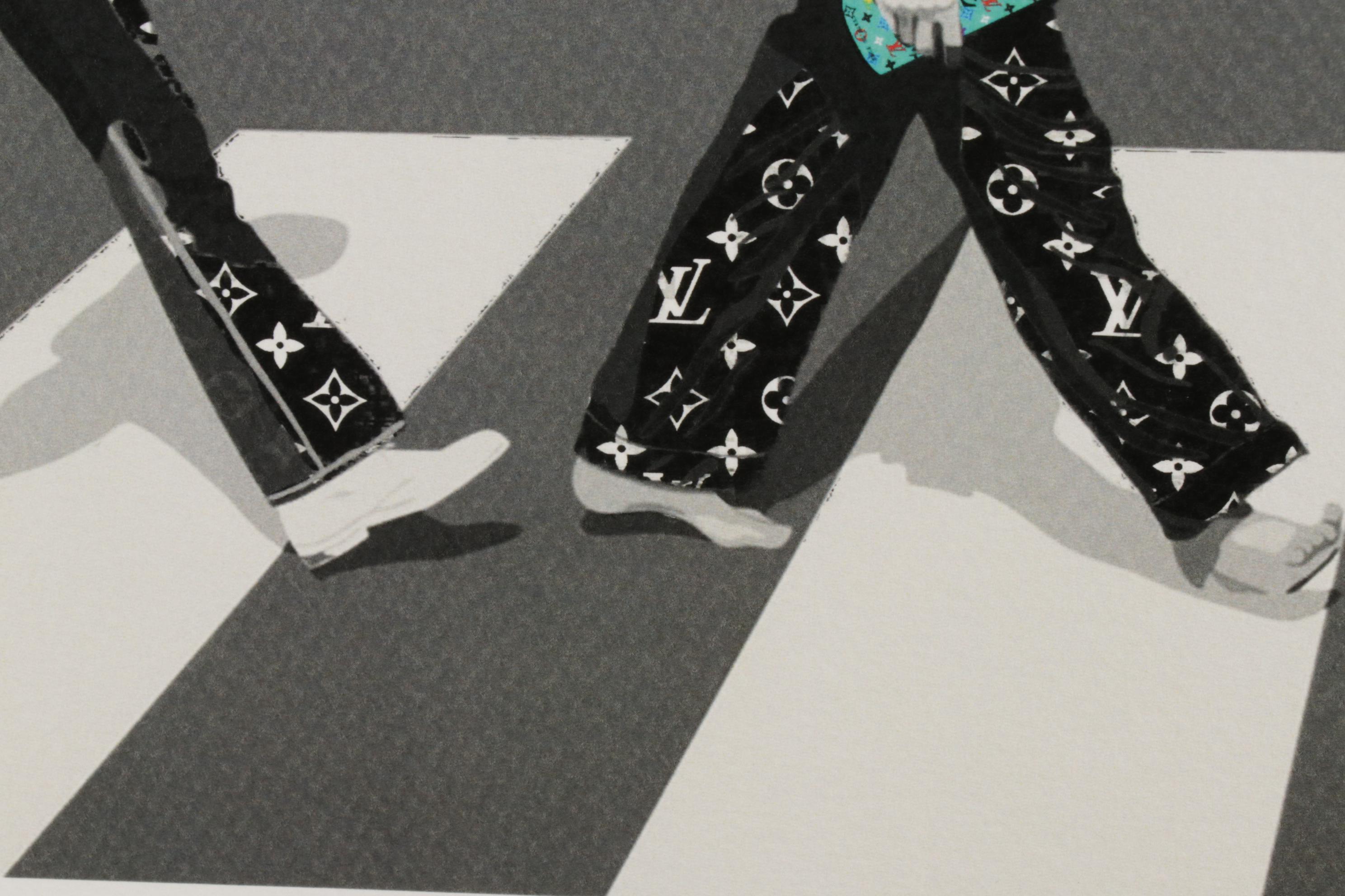 Death NYC Pop Art Graphic Print "Beatles Crossing Blue," 2020