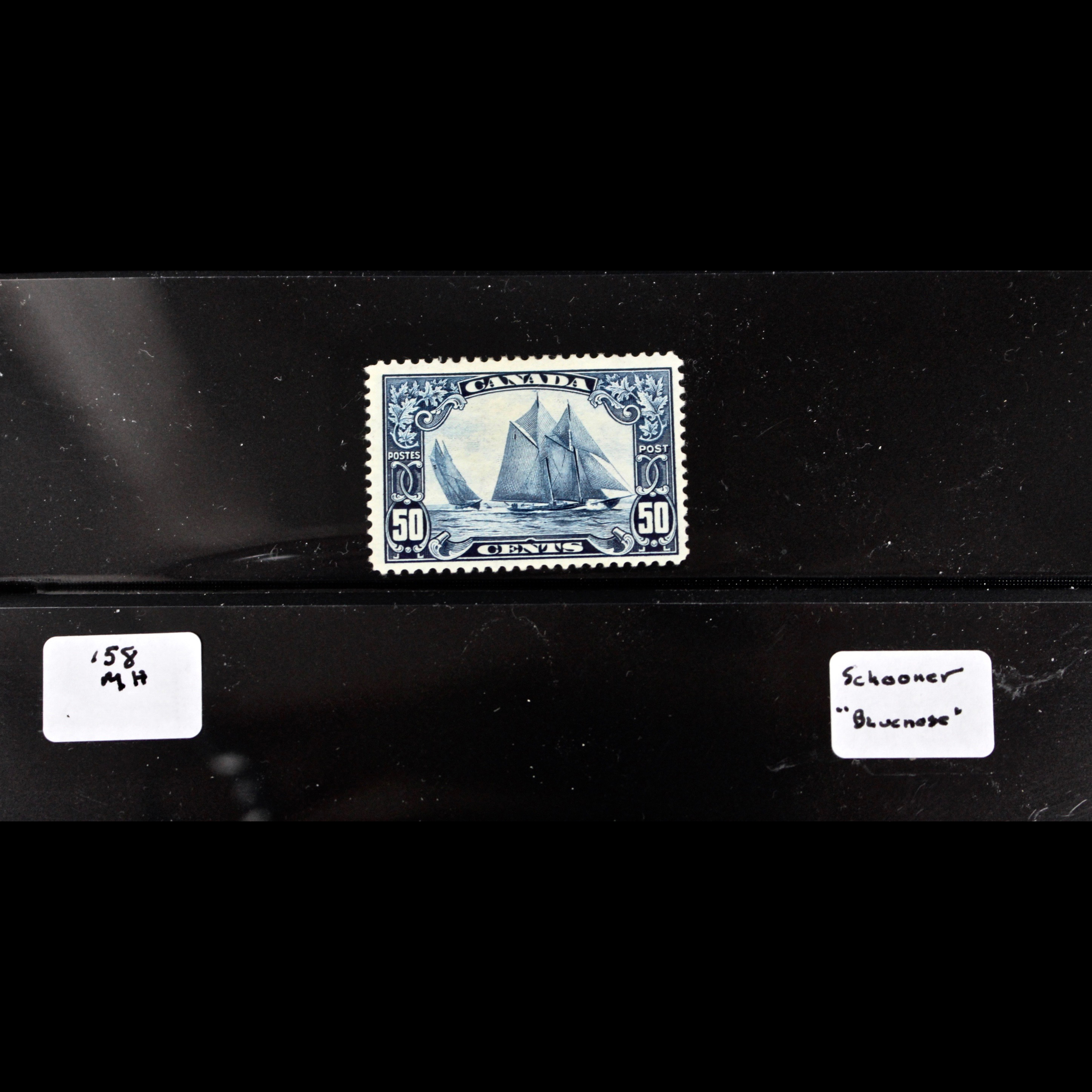 Canadian 50-Cent MH Postage Stamp, "Bluenose" Schooner