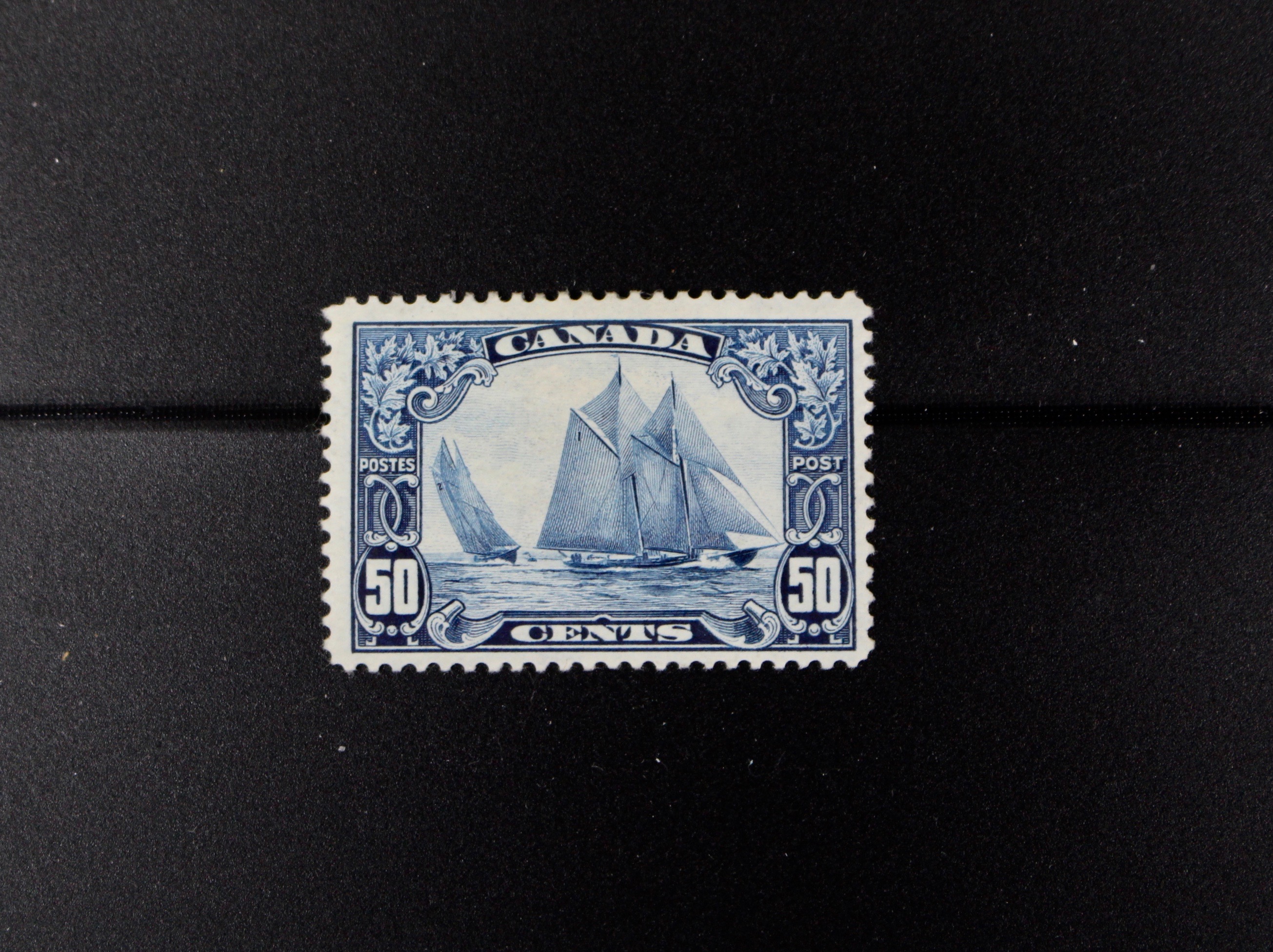 Canadian 50-Cent MH Postage Stamp, "Bluenose" Schooner