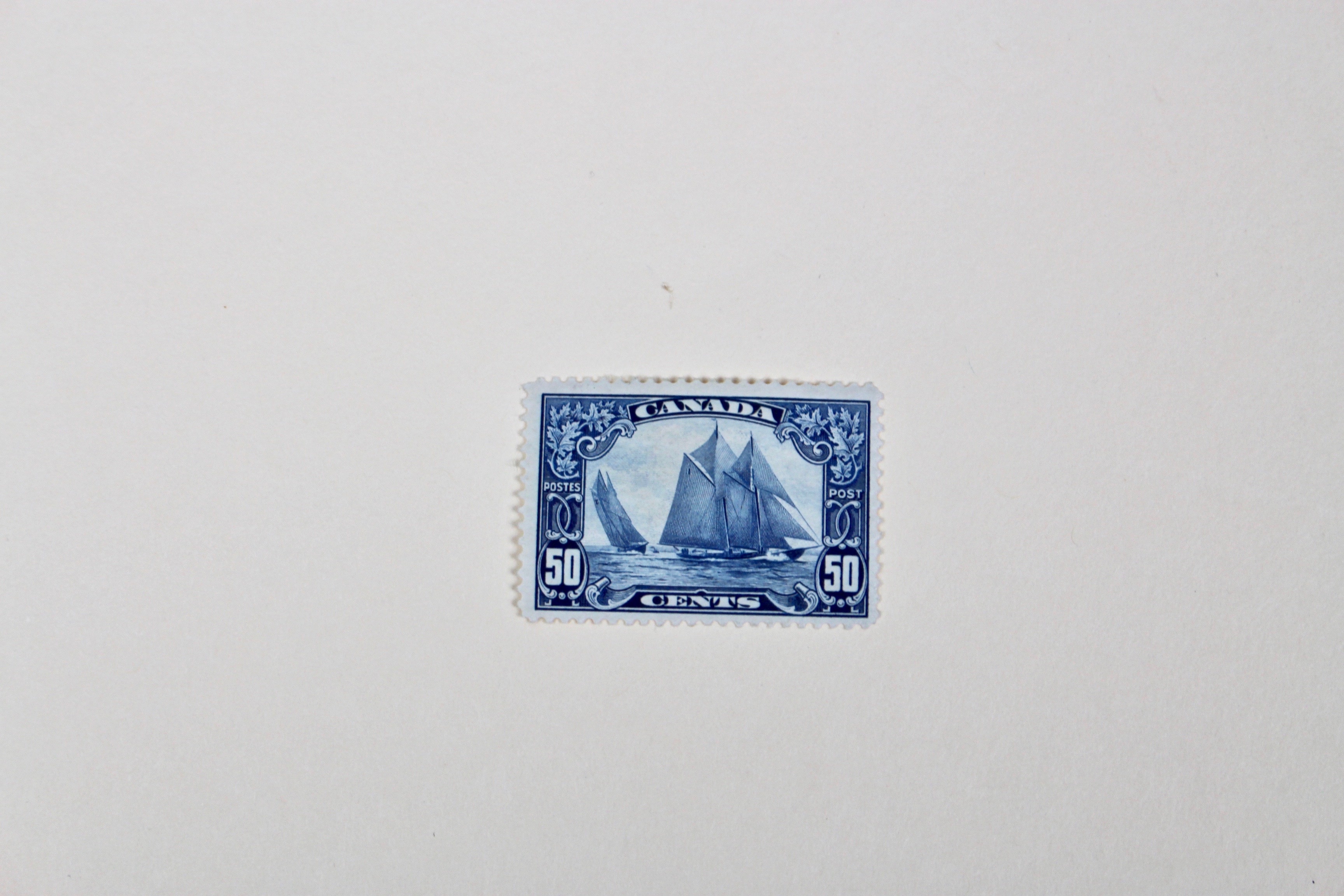 Canadian 50-Cent MH Postage Stamp, "Bluenose" Schooner