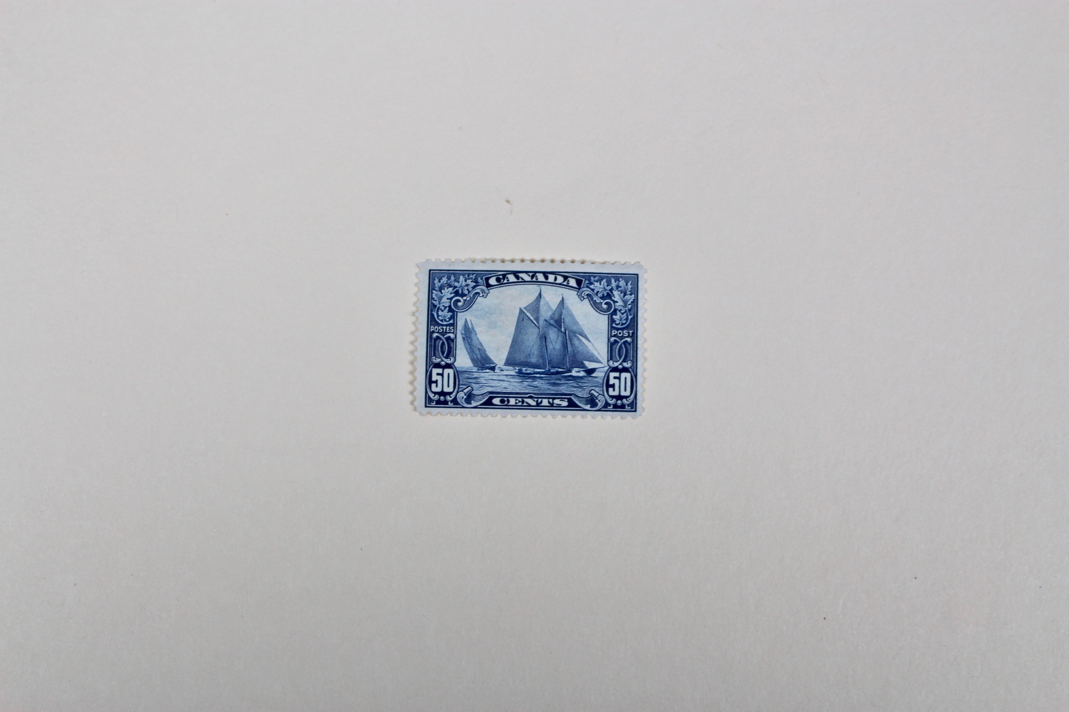 Canadian 50-Cent MH Postage Stamp, "Bluenose" Schooner