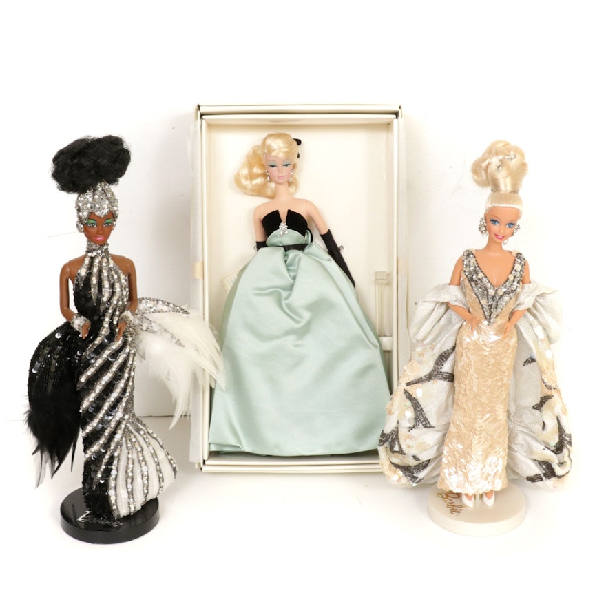 Mattel Fashion Model Collection Porcelain "Lisette" and Other Barbie Dolls
