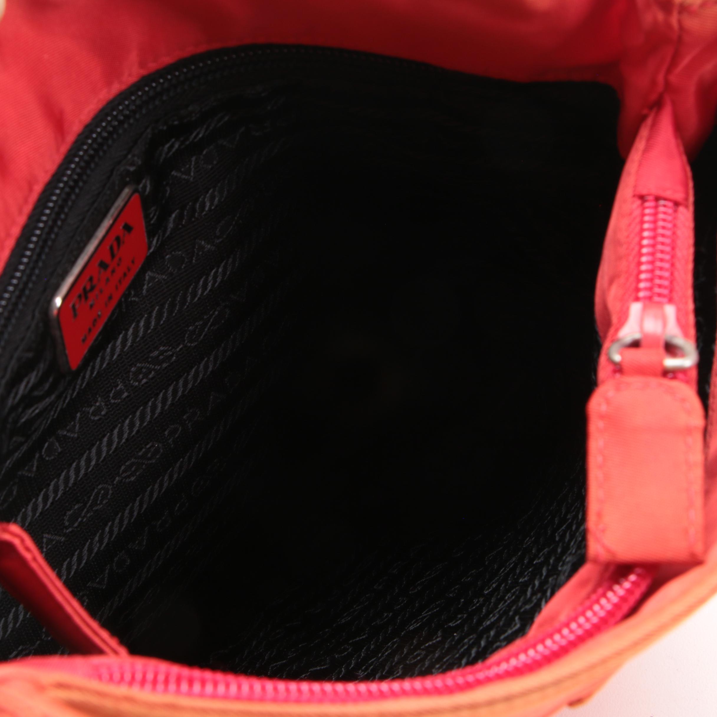 Prada Rosso City Tessuto Nylon Shoulder Bag