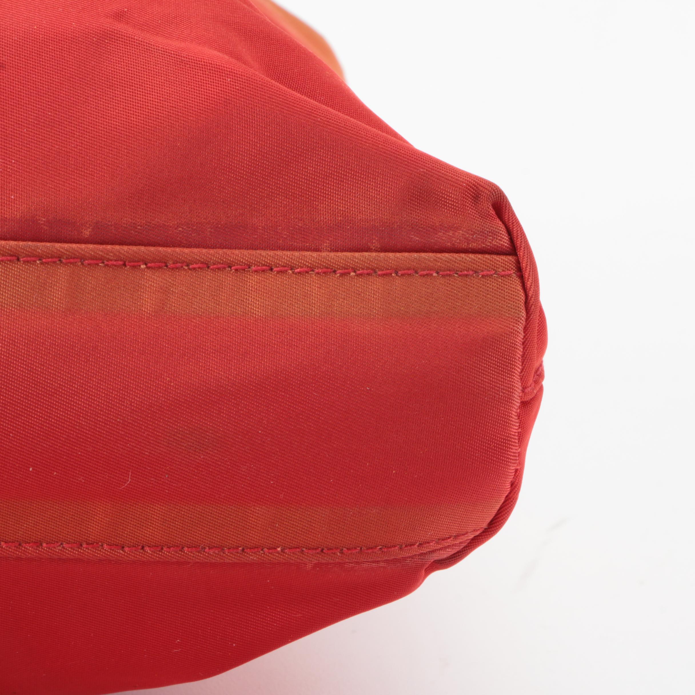 Prada Rosso City Tessuto Nylon Shoulder Bag
