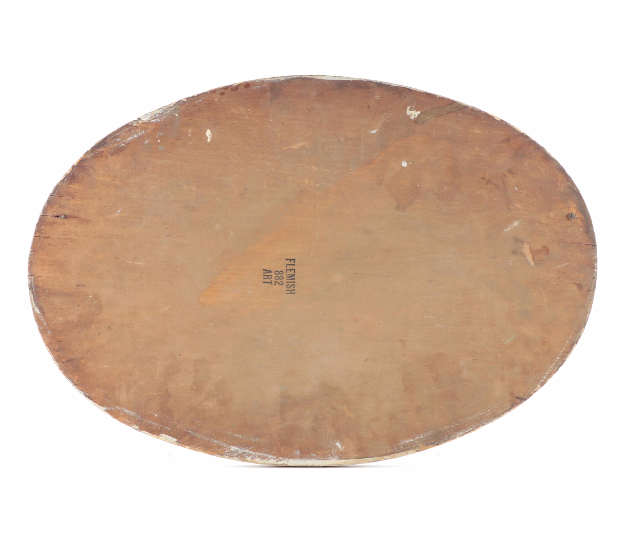 Flemish Art Co. Pyrography and Stained Wood Plaques with Dog Motif