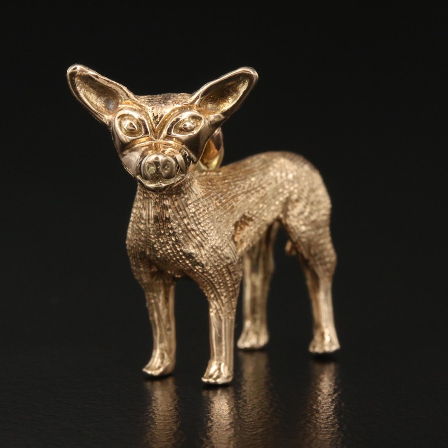 14K Chihuahua Charm