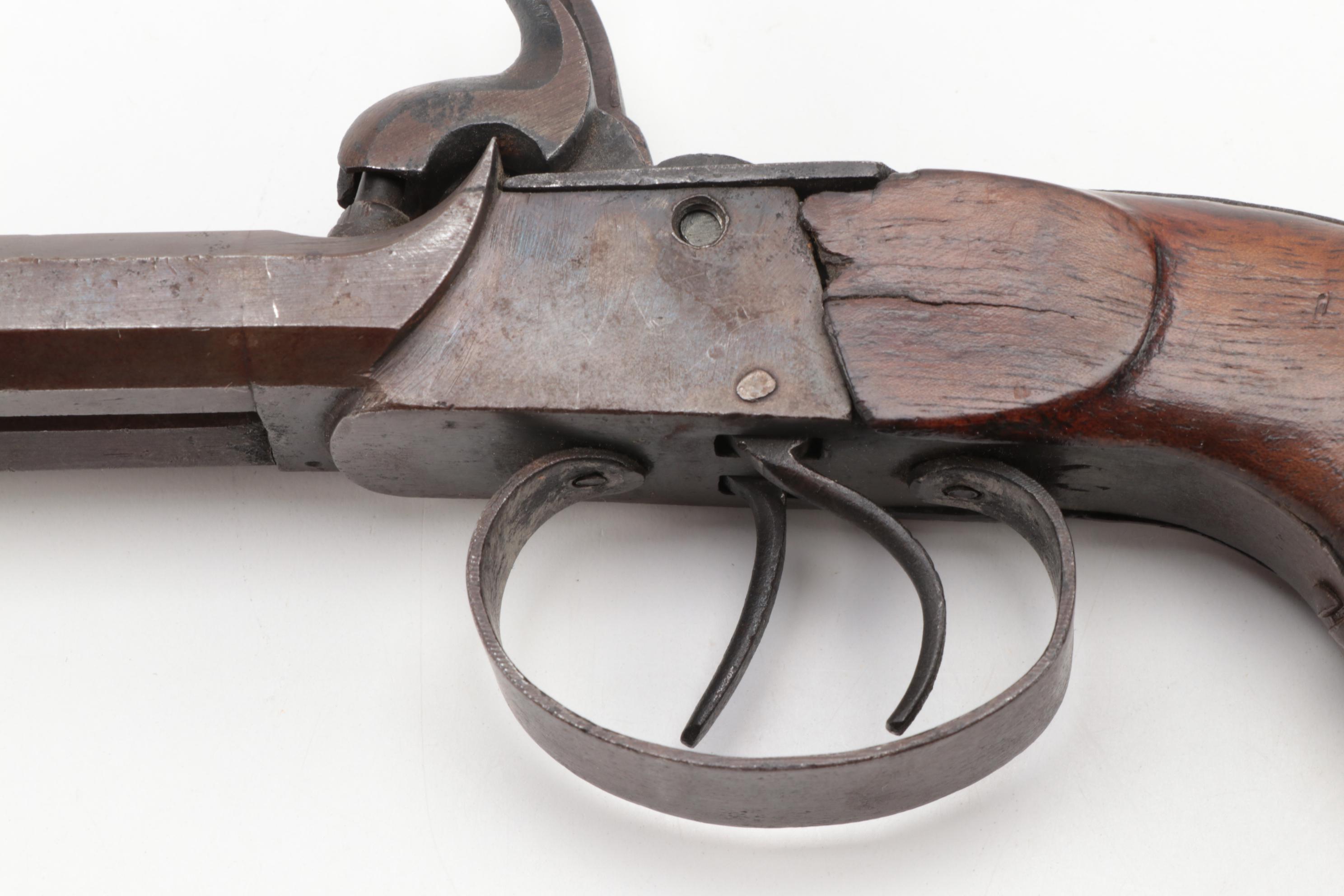 Two Barrel Side by Side Percussion Cap Pistol