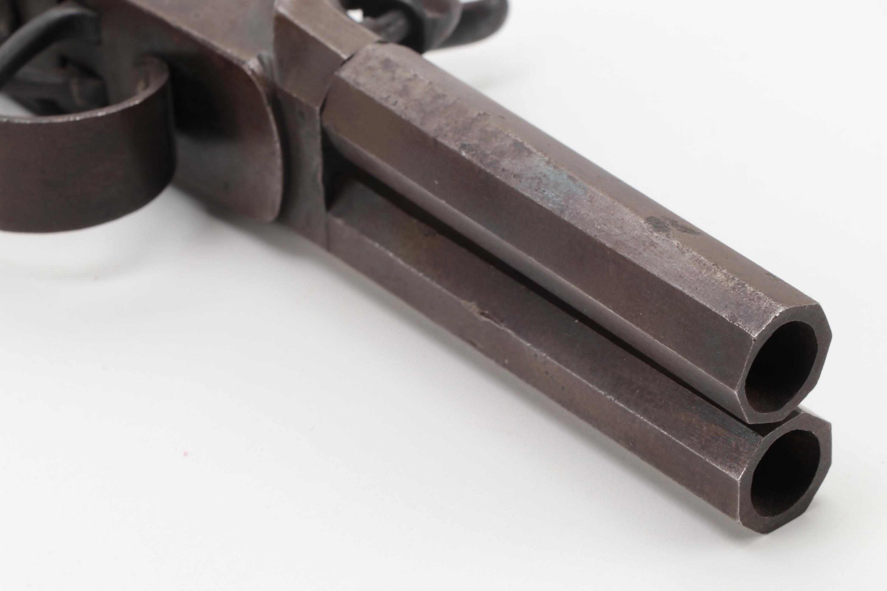 Two Barrel Side by Side Percussion Cap Pistol