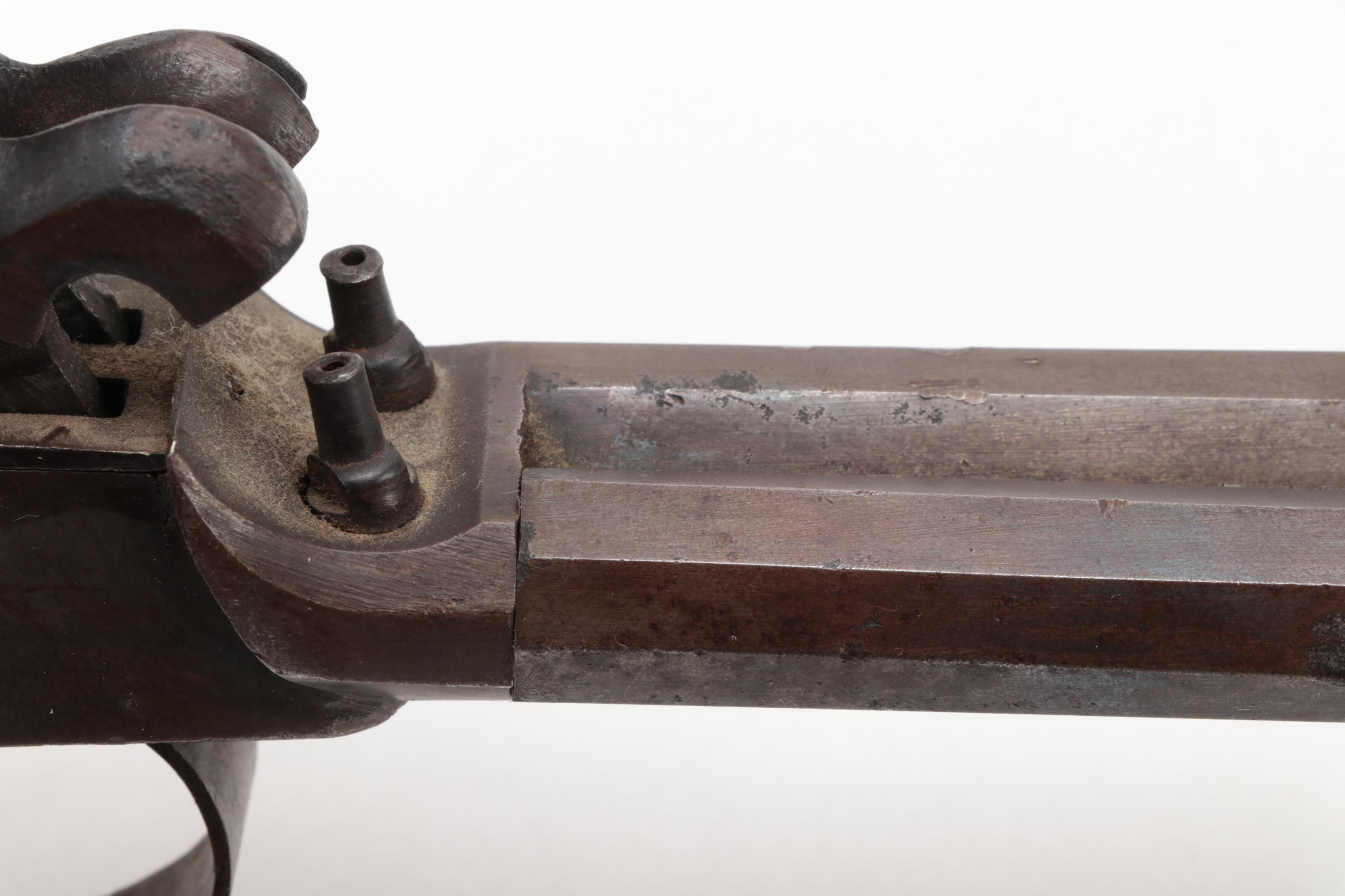 Two Barrel Side by Side Percussion Cap Pistol