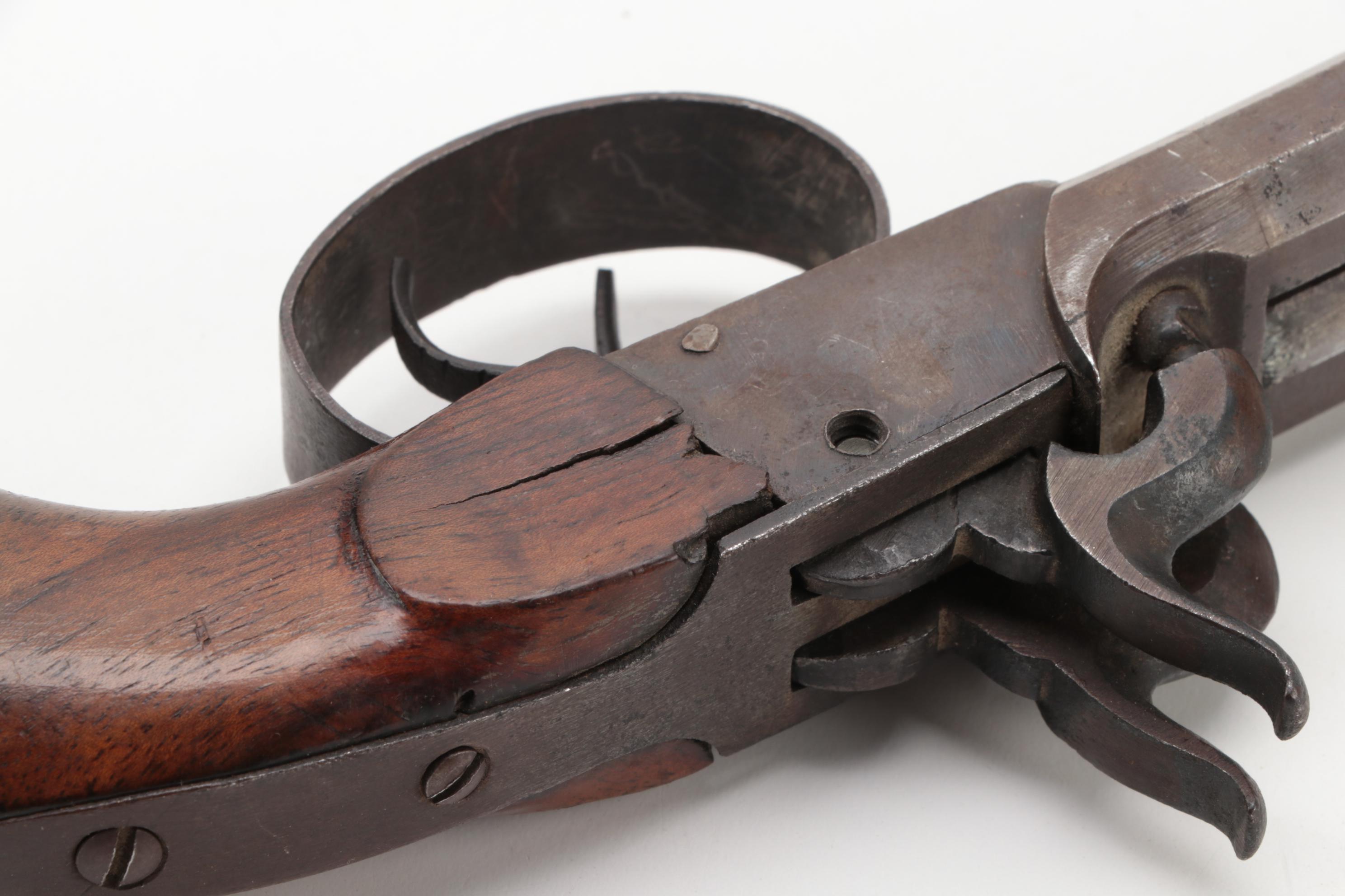 Two Barrel Side by Side Percussion Cap Pistol