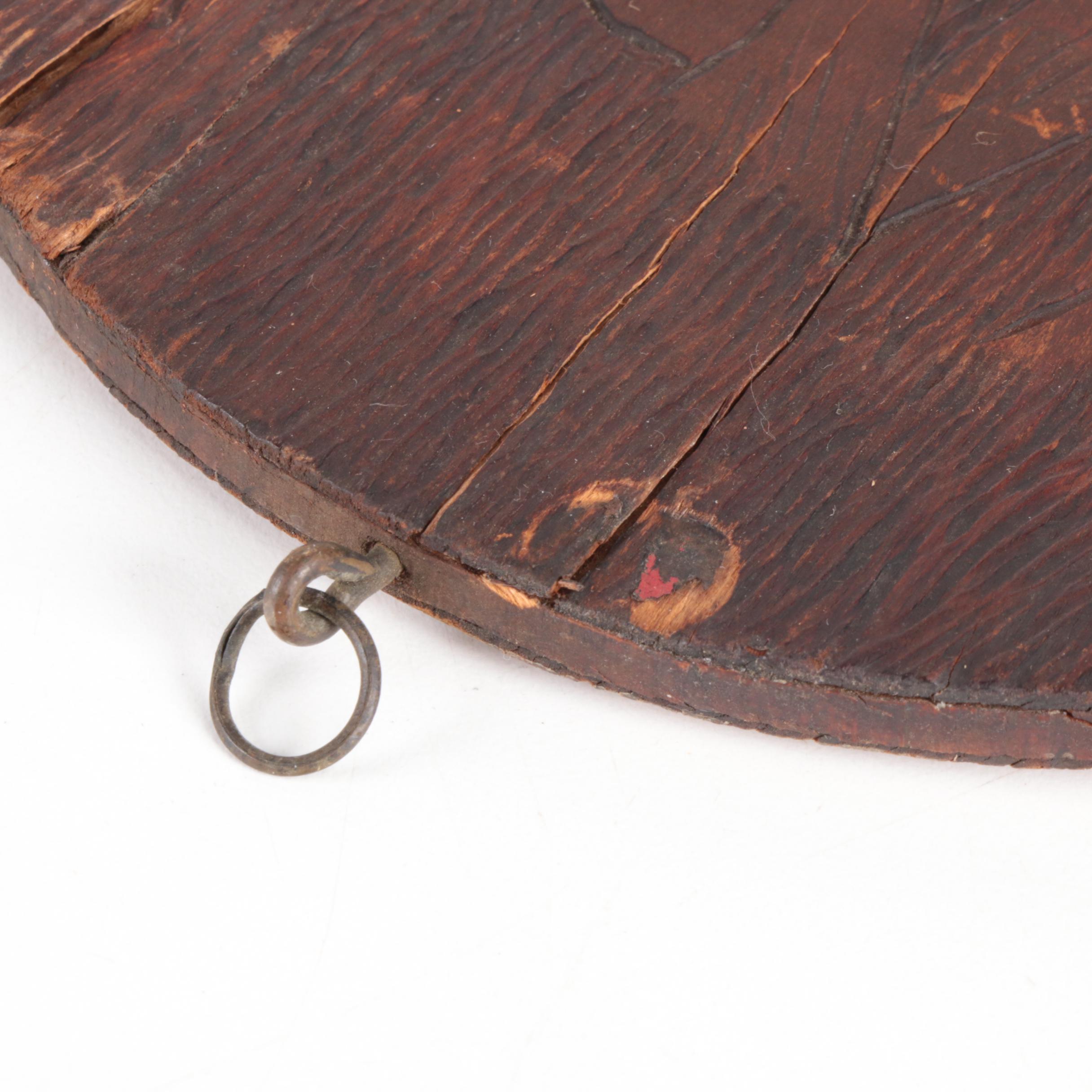 Flemish Art Co. Pyrography Wood Wall Hangings with Grape Vine and Harvest Motif