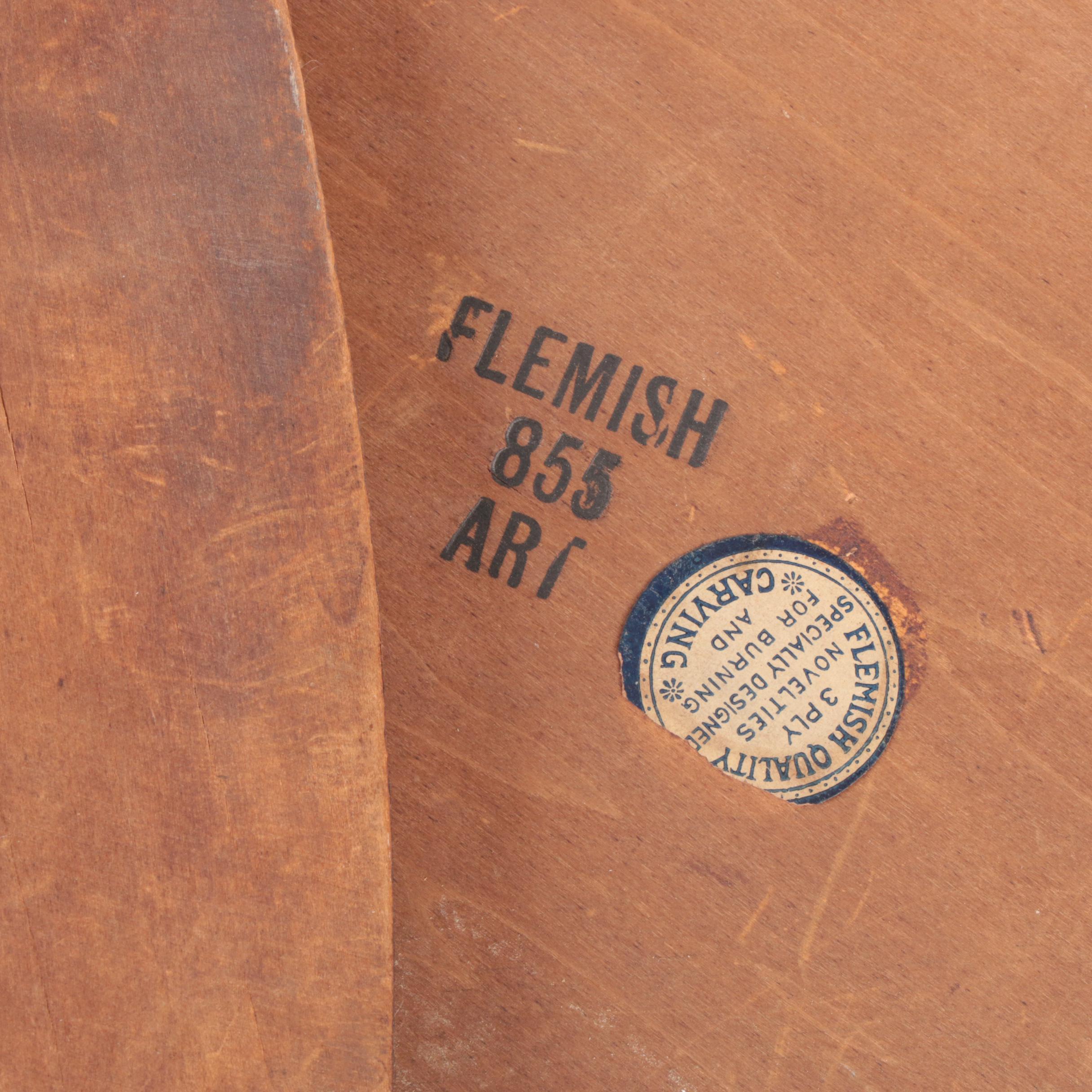 Flemish Art Co. Pyrography Wood Wall Hangings with Grape Vine and Harvest Motif