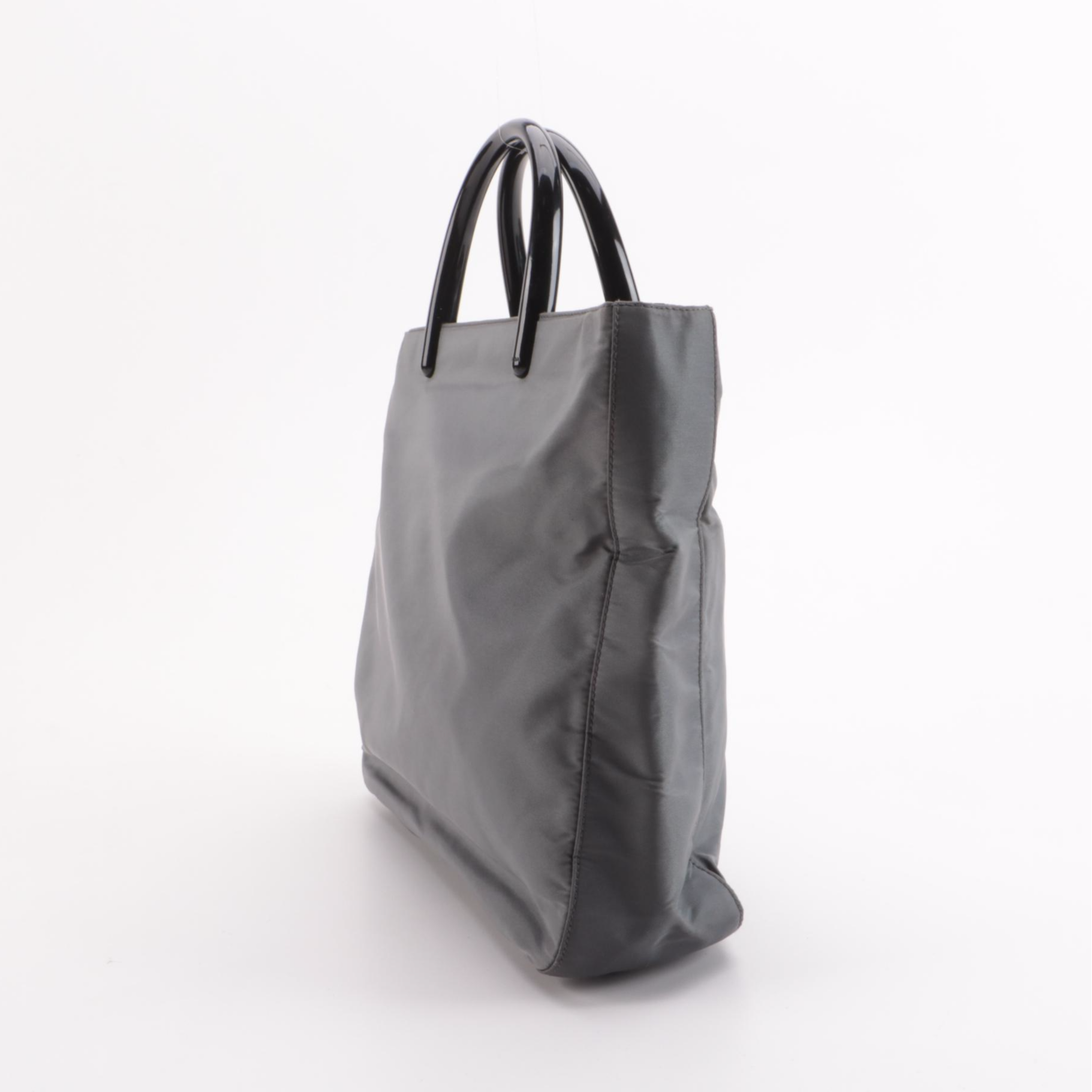 Prada Gunmetal Gray Tessuto Nylon Tote