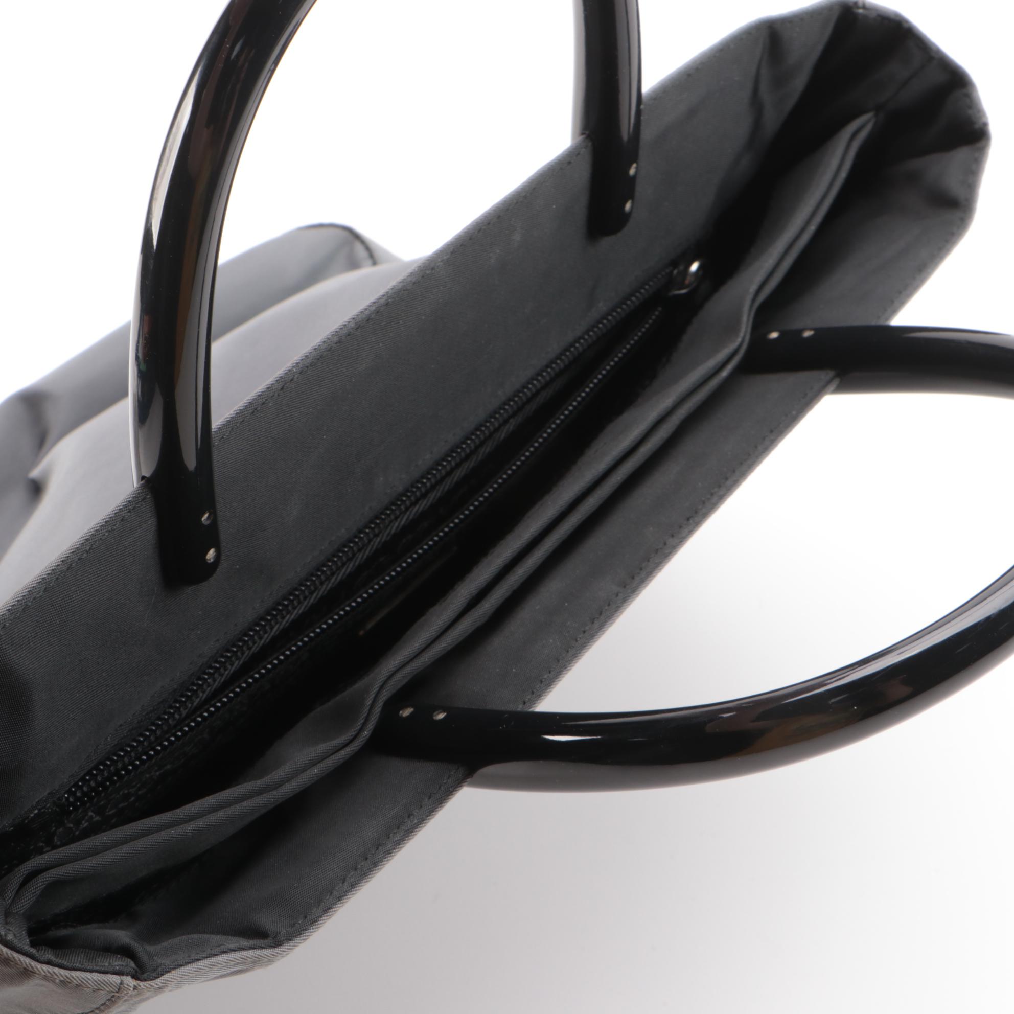 Prada Gunmetal Gray Tessuto Nylon Tote