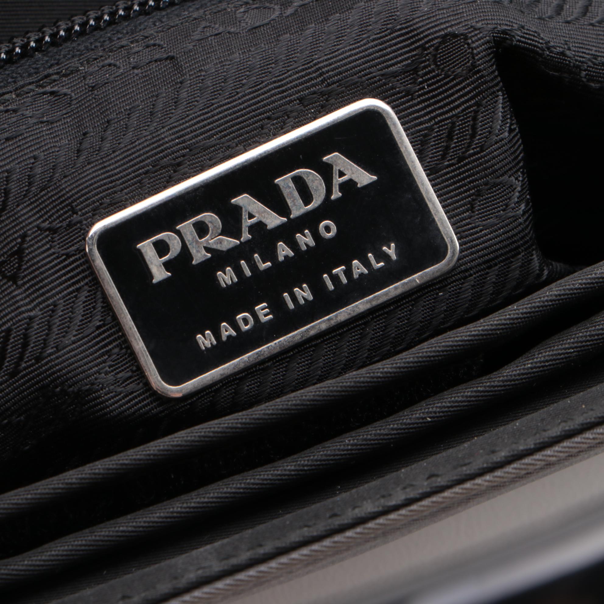 Prada Gunmetal Gray Tessuto Nylon Tote