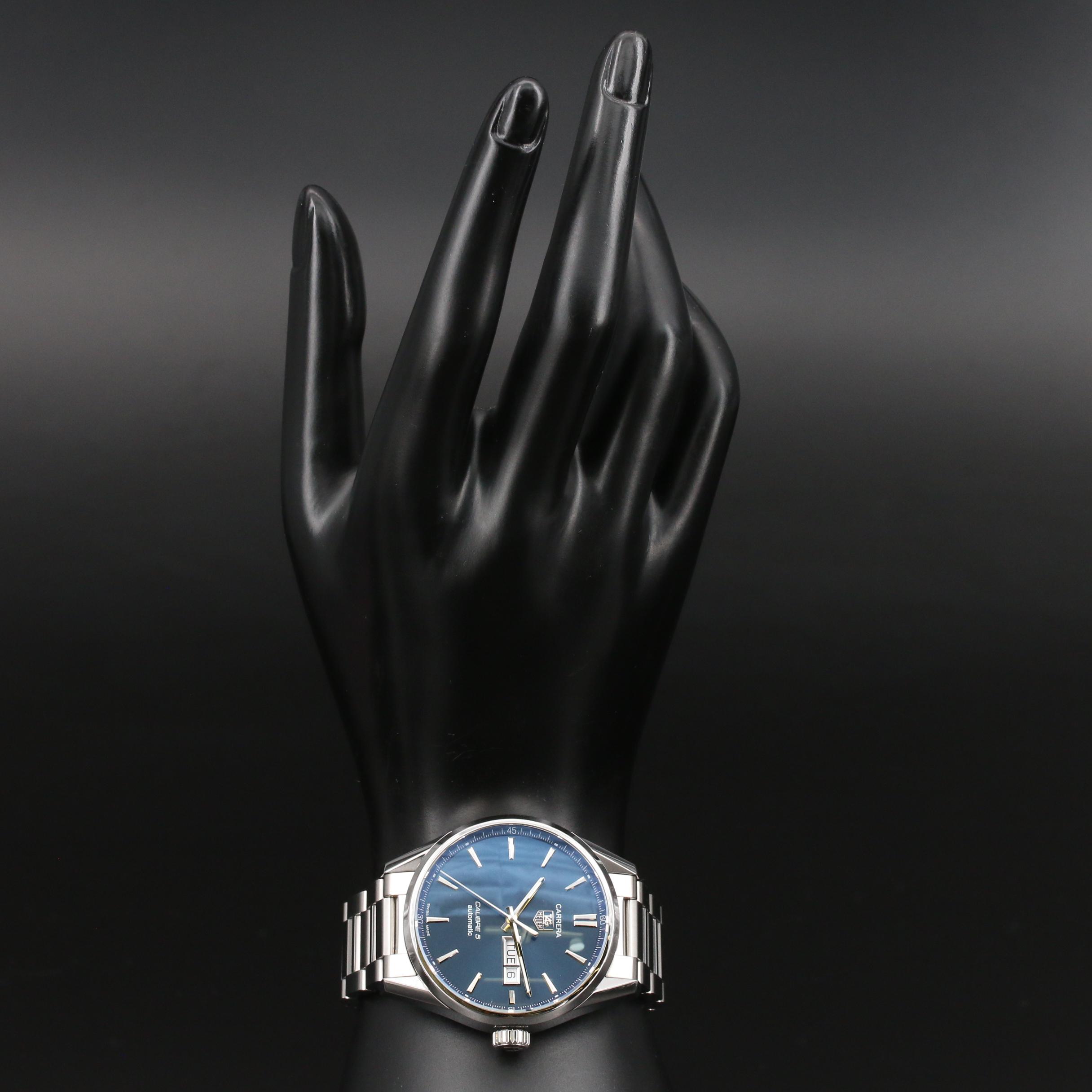 TAG Heuer "Carrera Calibre 5" Day-Date Stainless Steel Automatic Watch