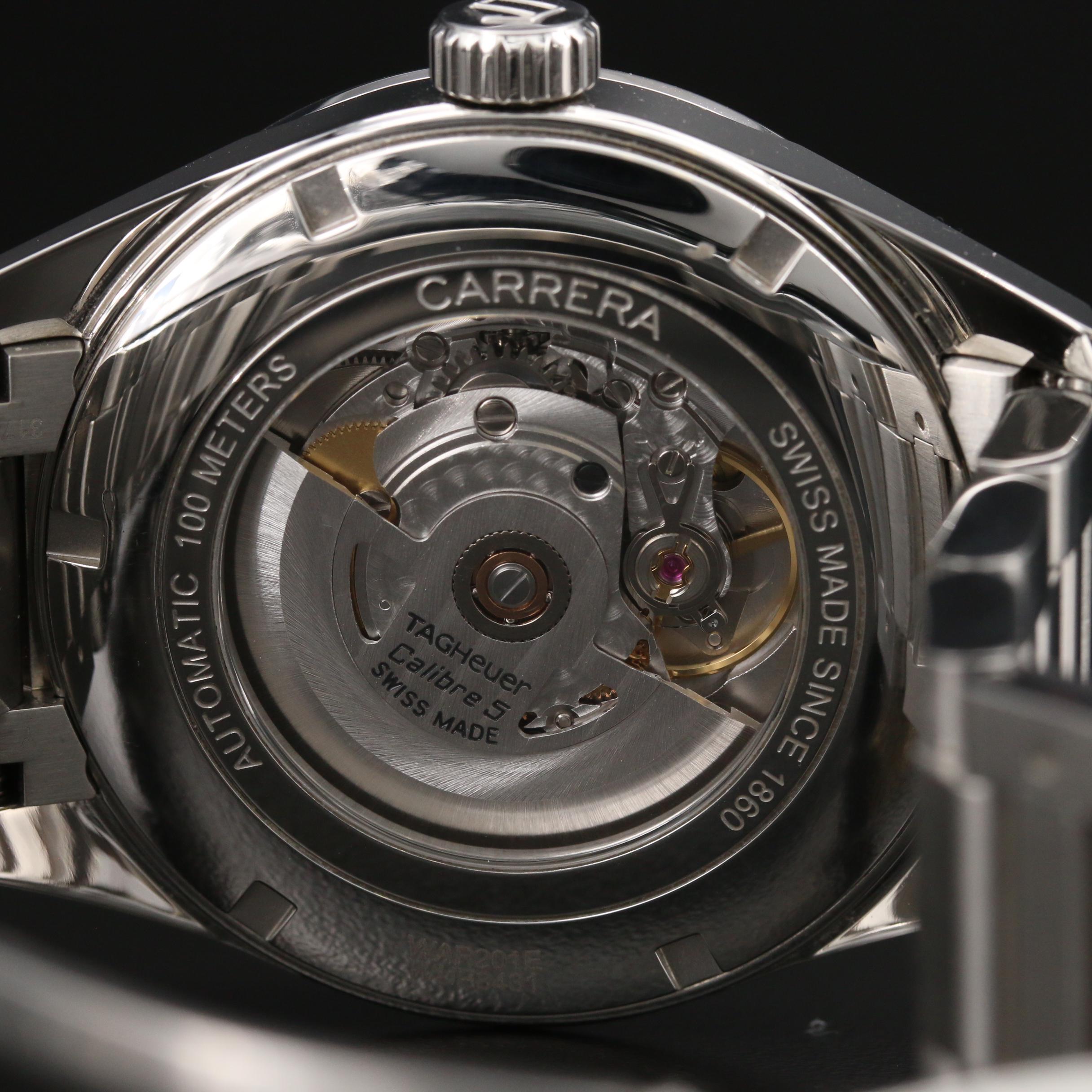 TAG Heuer "Carrera Calibre 5" Day-Date Stainless Steel Automatic Watch