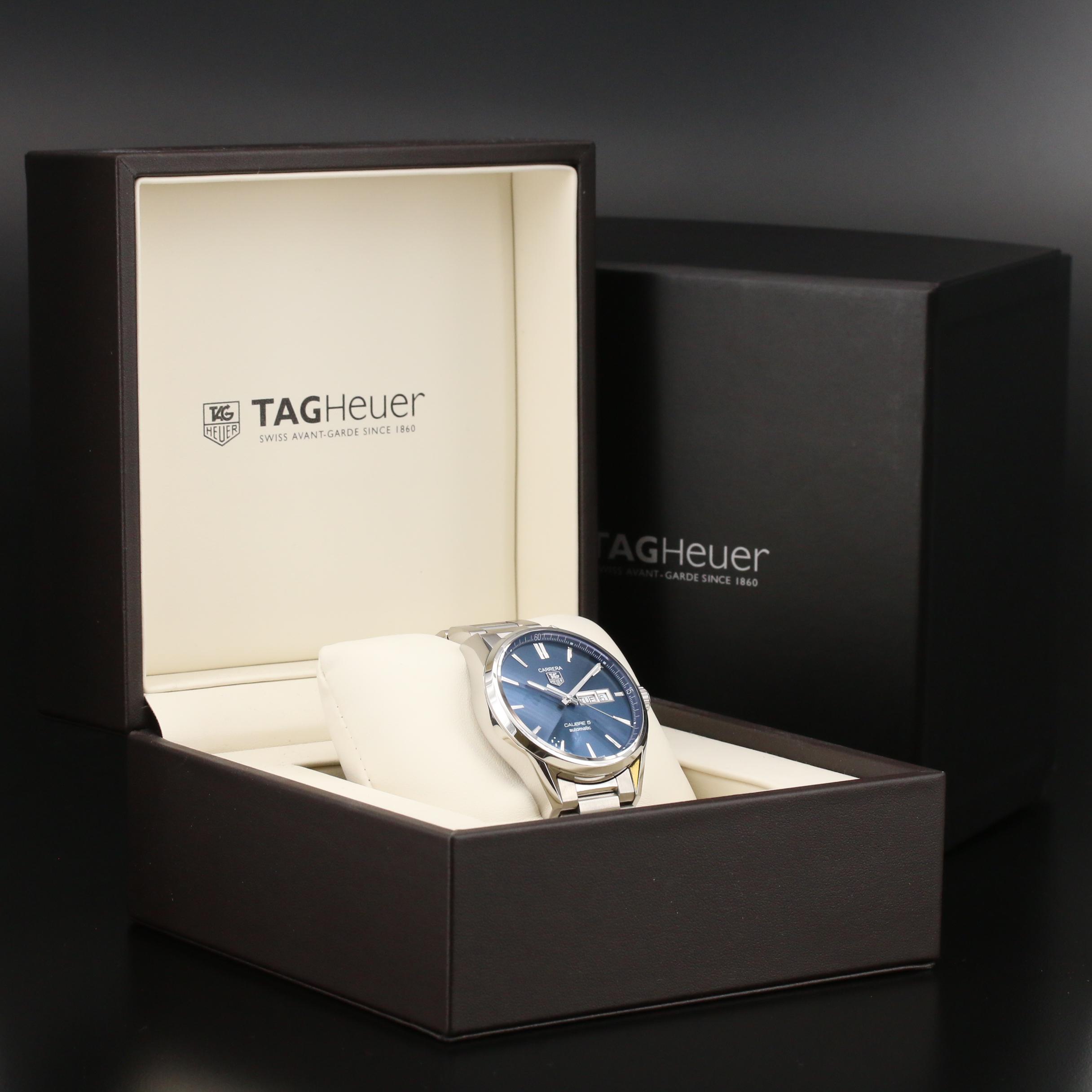 TAG Heuer "Carrera Calibre 5" Day-Date Stainless Steel Automatic Watch