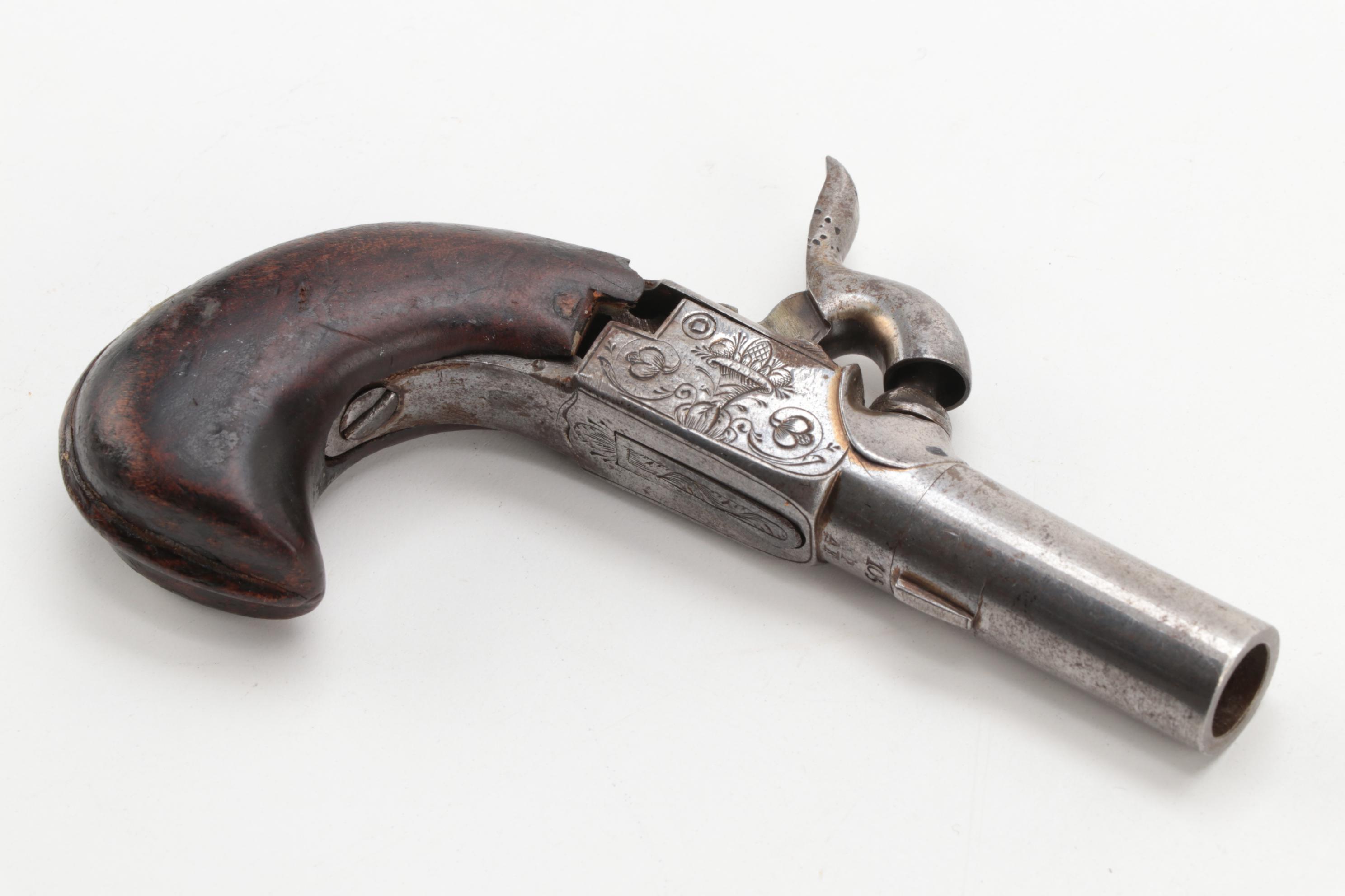 Antique Single Shot Percussion Cap Pistol