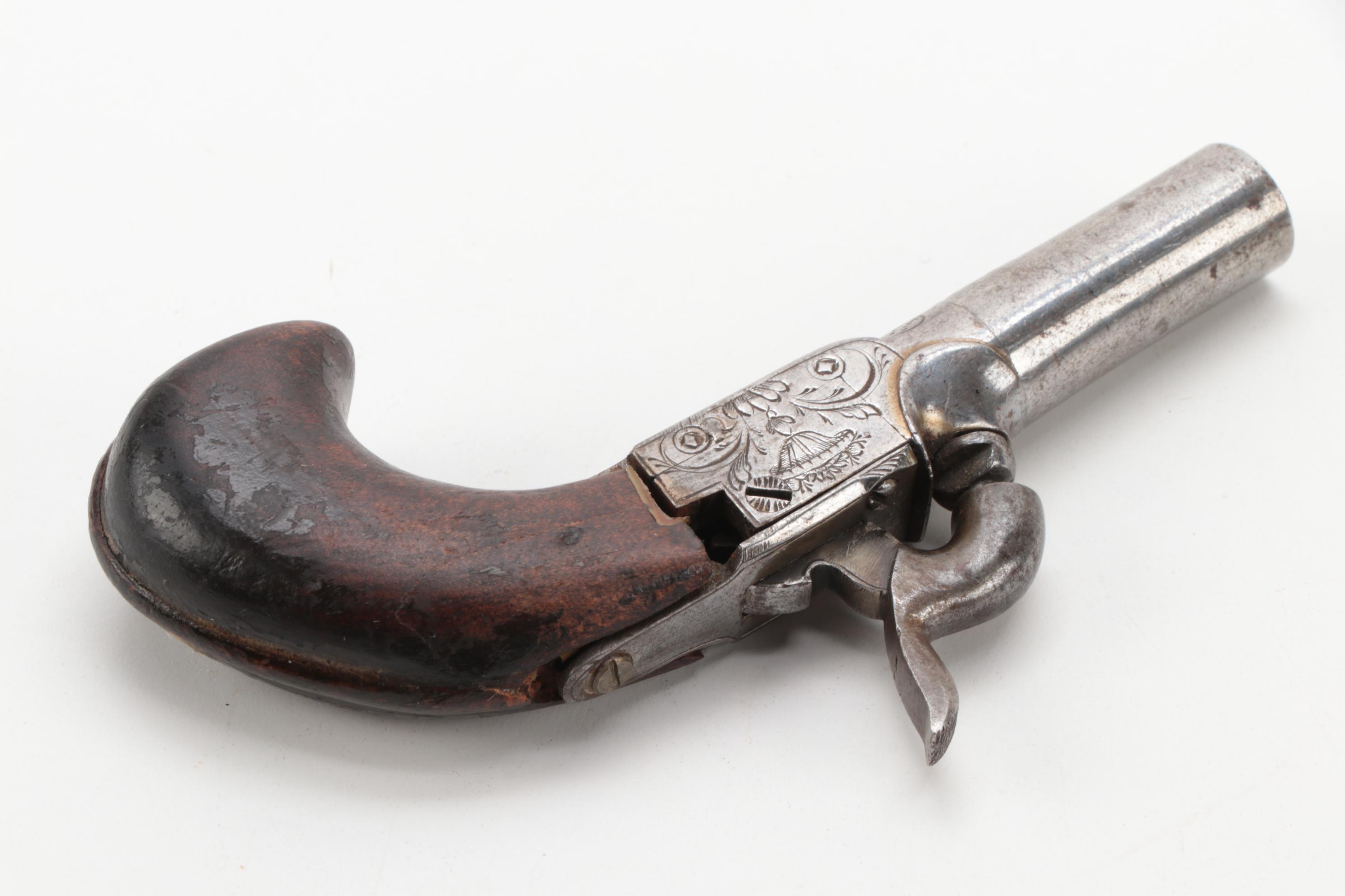 Antique Single Shot Percussion Cap Pistol