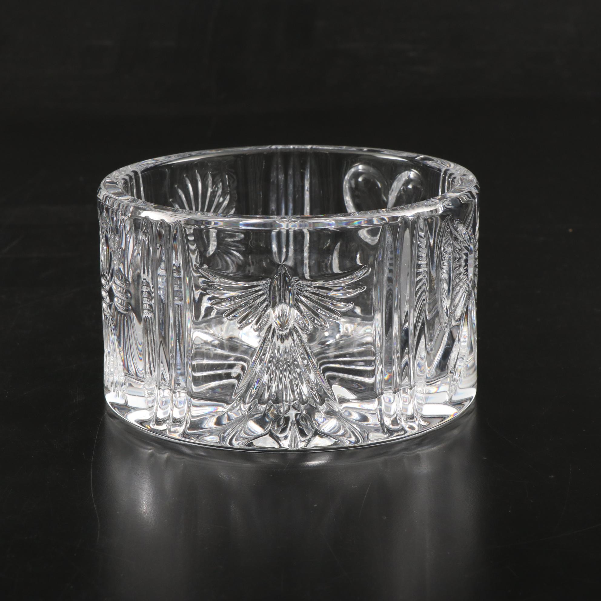 Waterford "Peace" Millennium Series Crystal Champagne Flutes and Bowl