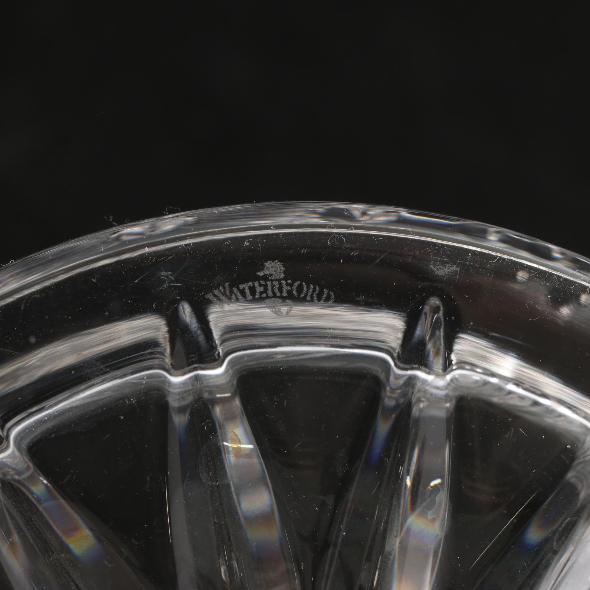 Waterford "Peace" Millennium Series Crystal Champagne Flutes and Bowl