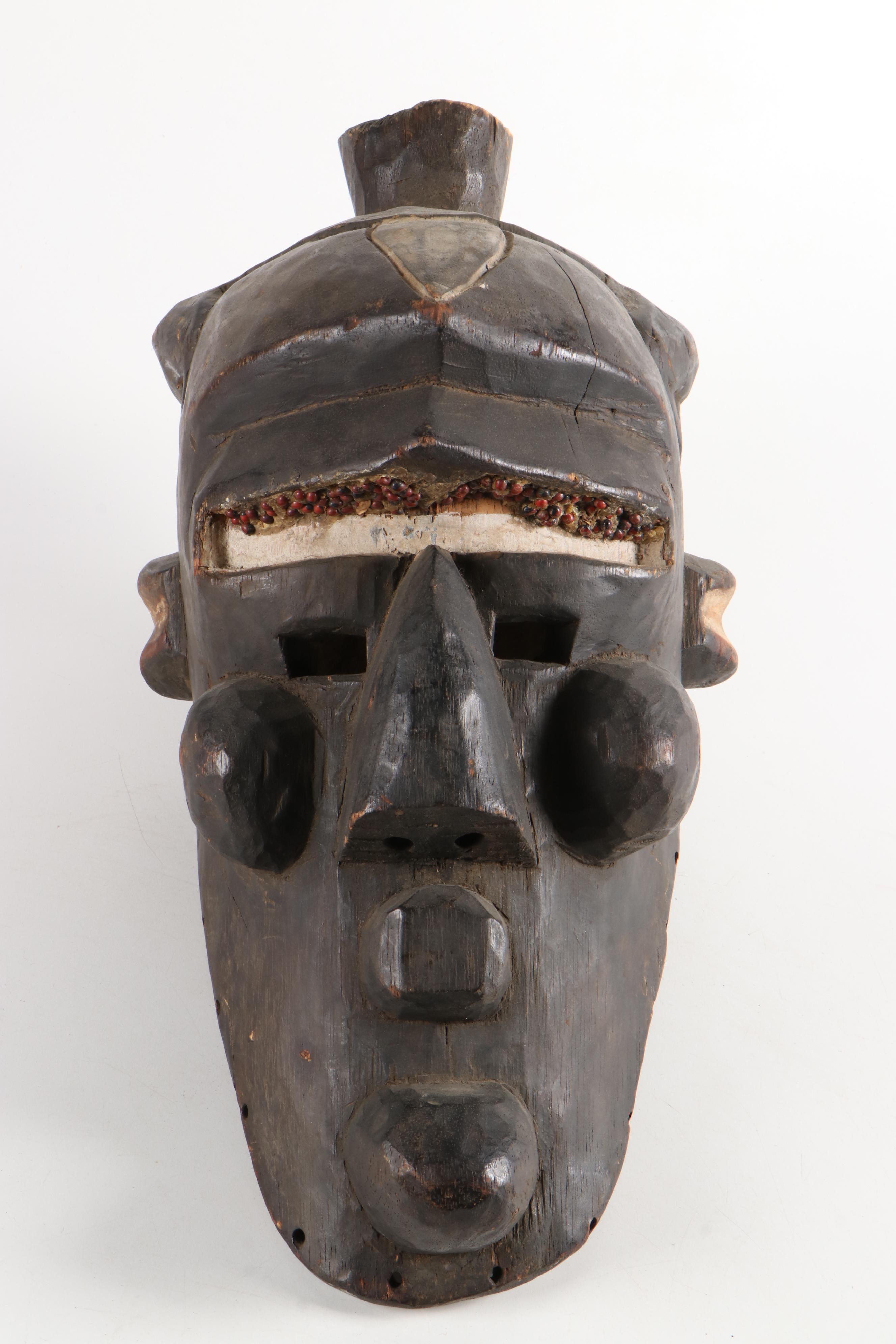 Binji Style Handcrafted Wood Mask, Central Africa