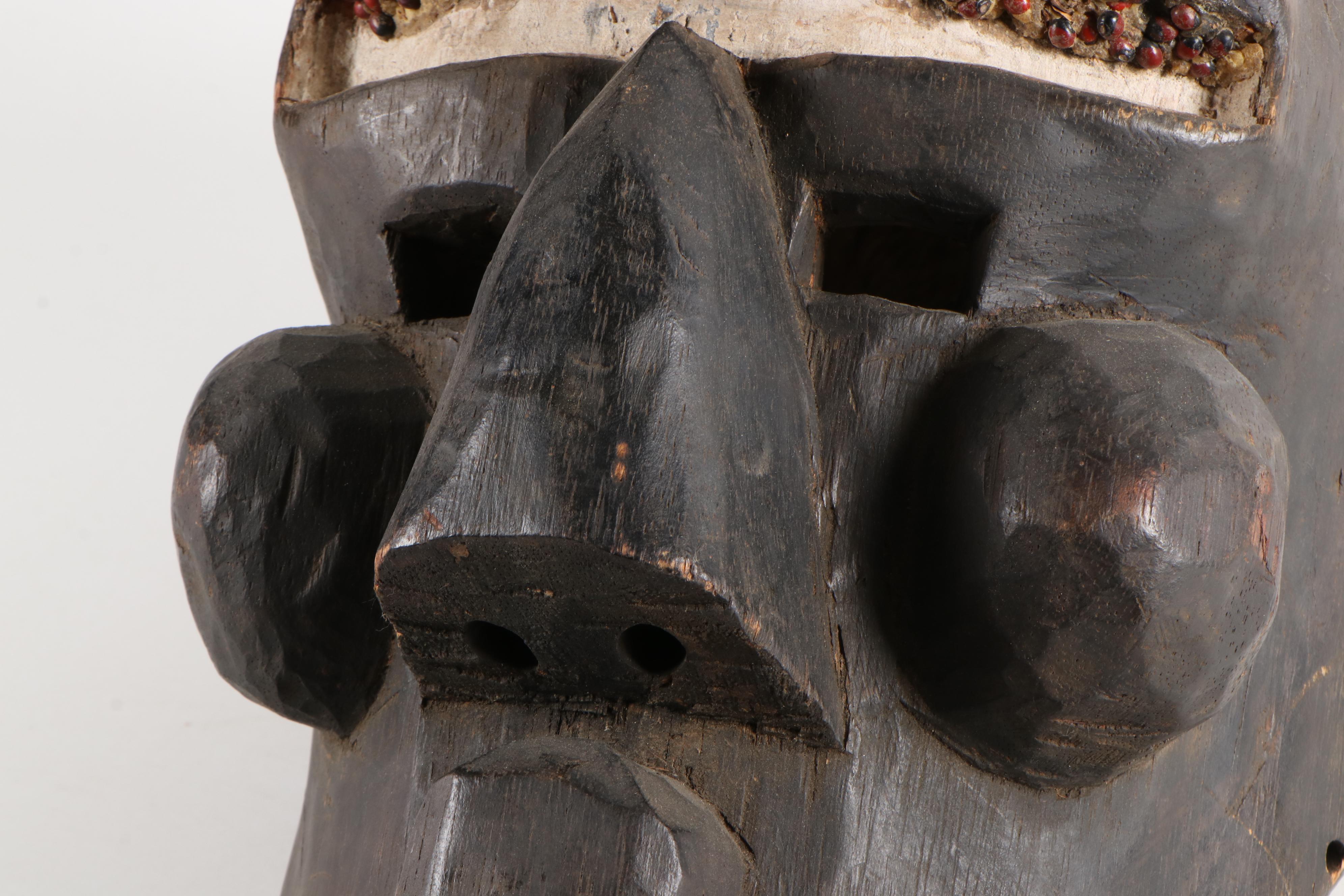 Binji Style Handcrafted Wood Mask, Central Africa
