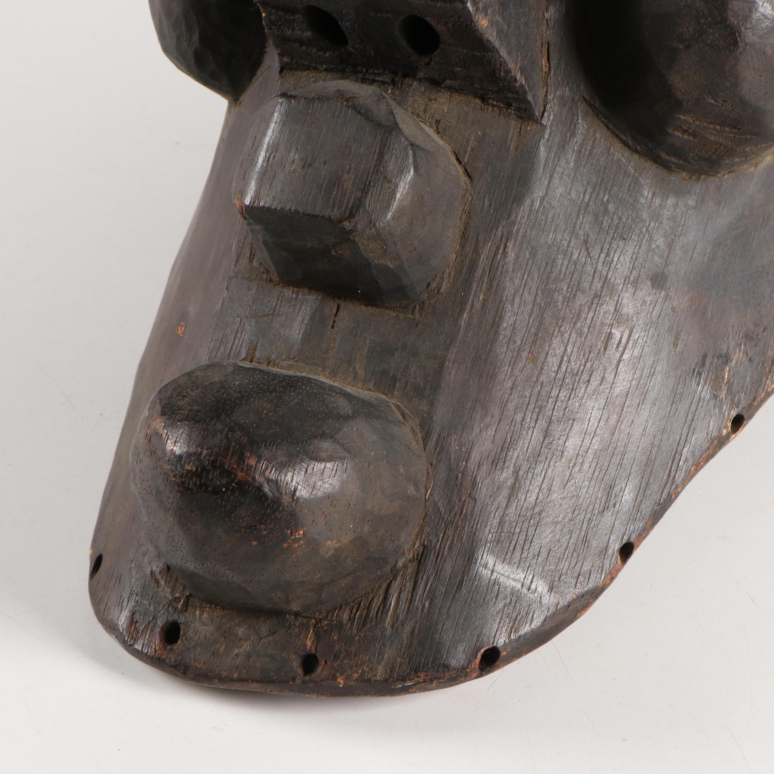 Binji Style Handcrafted Wood Mask, Central Africa