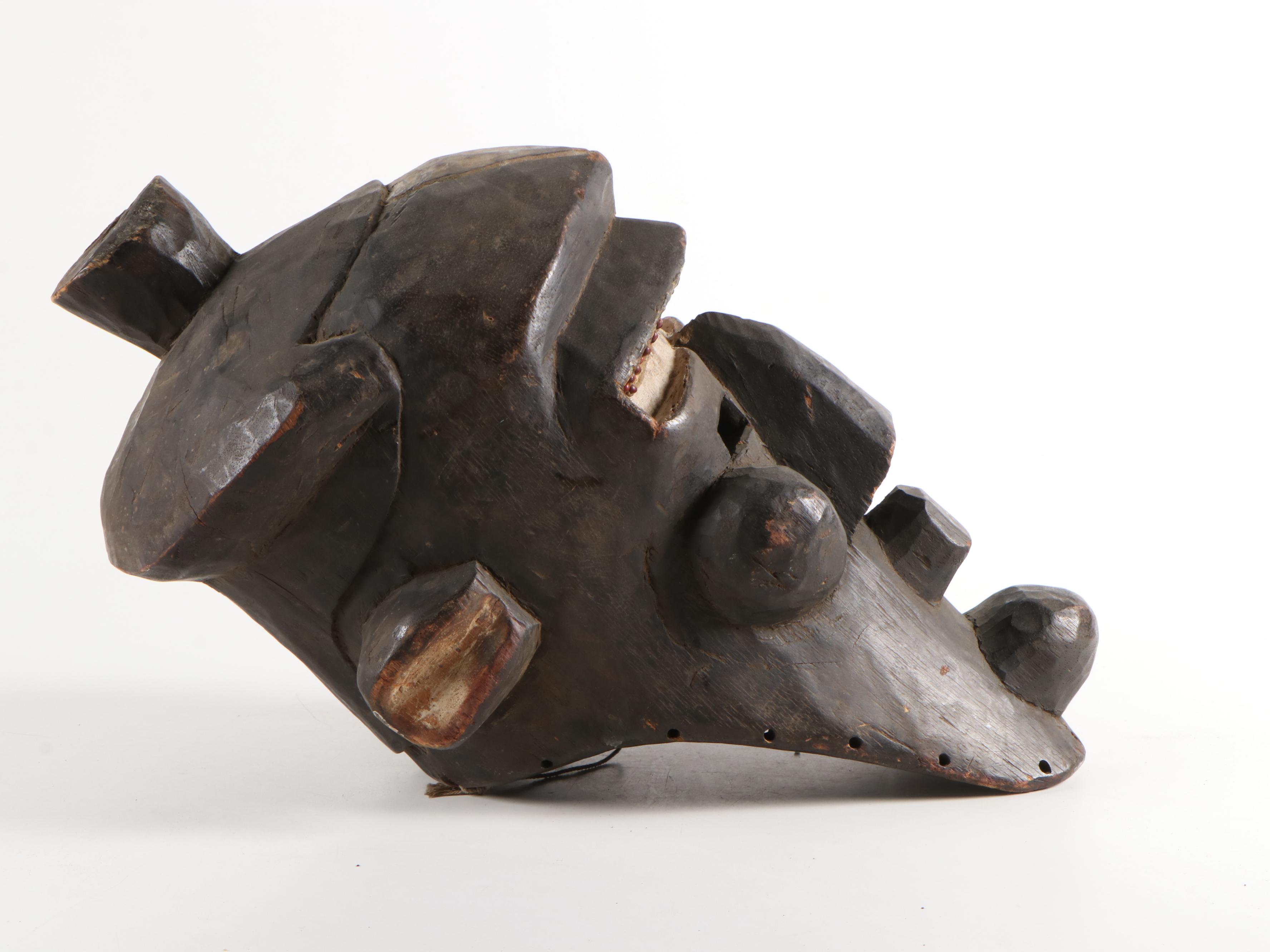 Binji Style Handcrafted Wood Mask, Central Africa