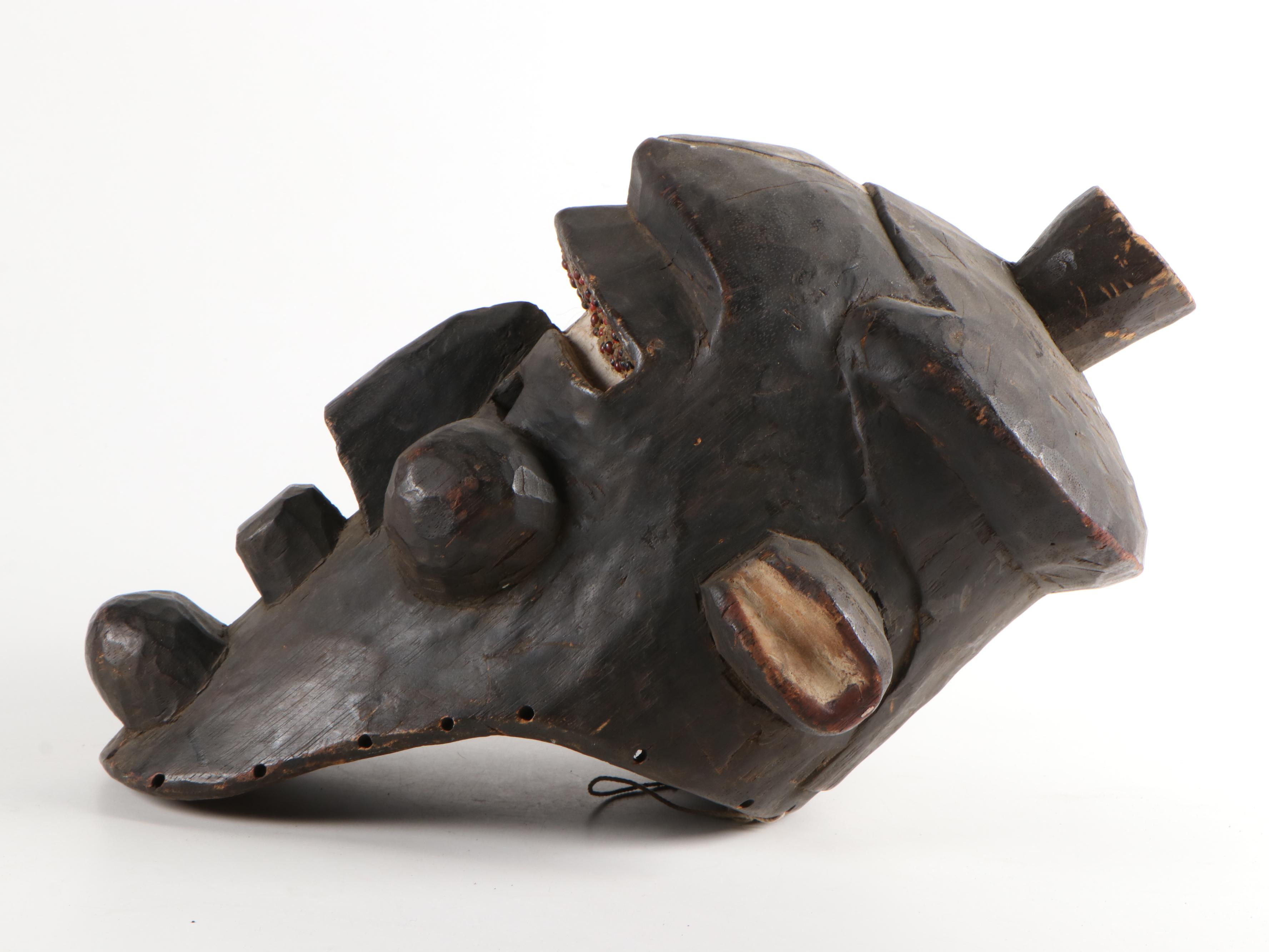 Binji Style Handcrafted Wood Mask, Central Africa