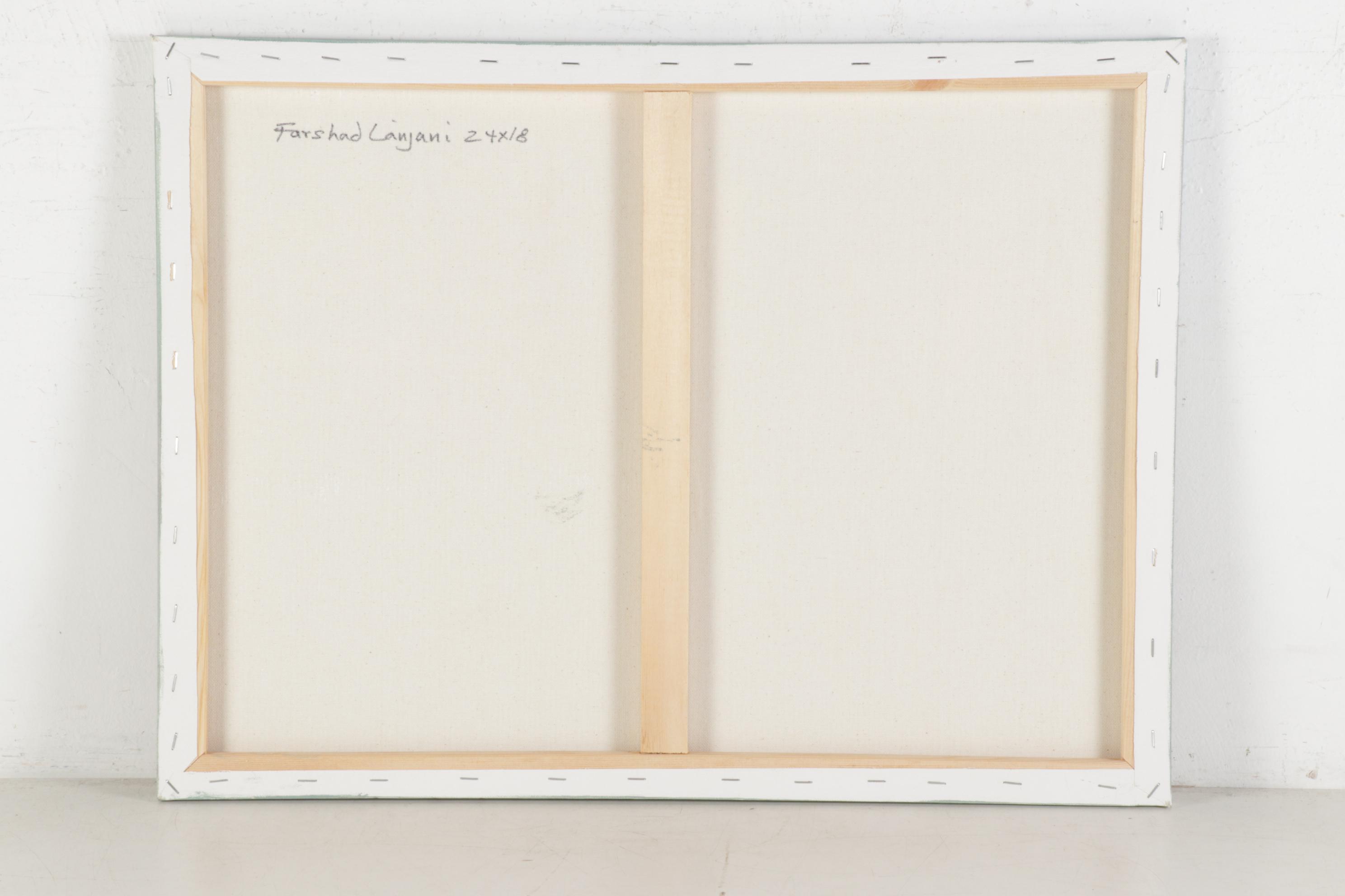 Farshad Lanjani Acrylic Painting of City Street at Sunset, 21st Century