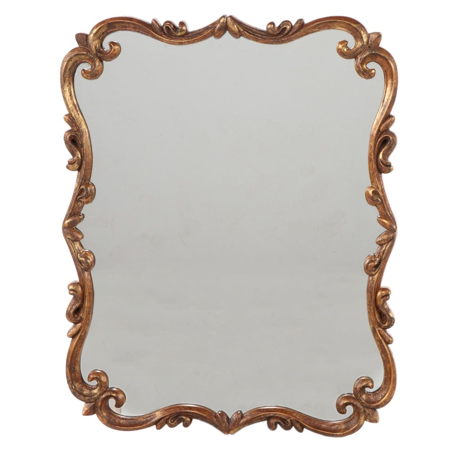 Mirror Image Home Rococo Style Gilt Composite Mirror