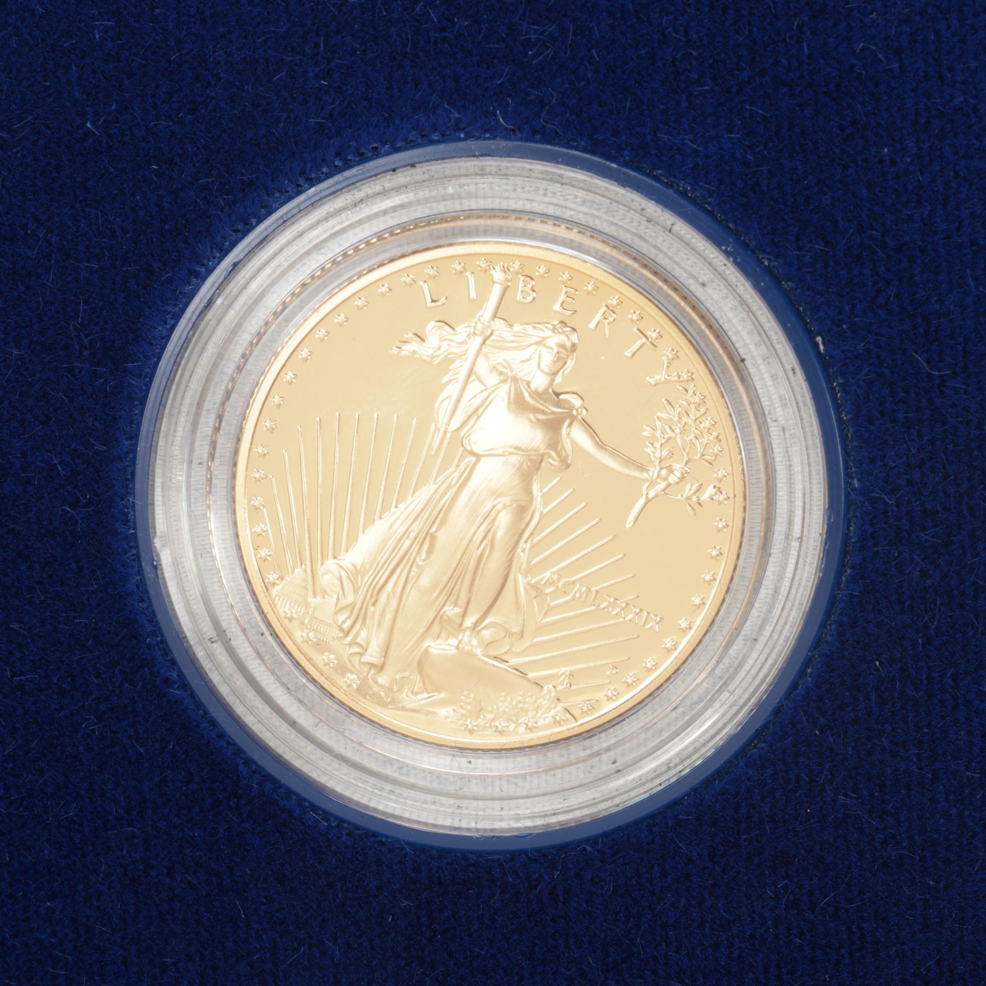 1989 $25 1/2 Troy Ounce American Eagle Gold Proof Bullion Coin