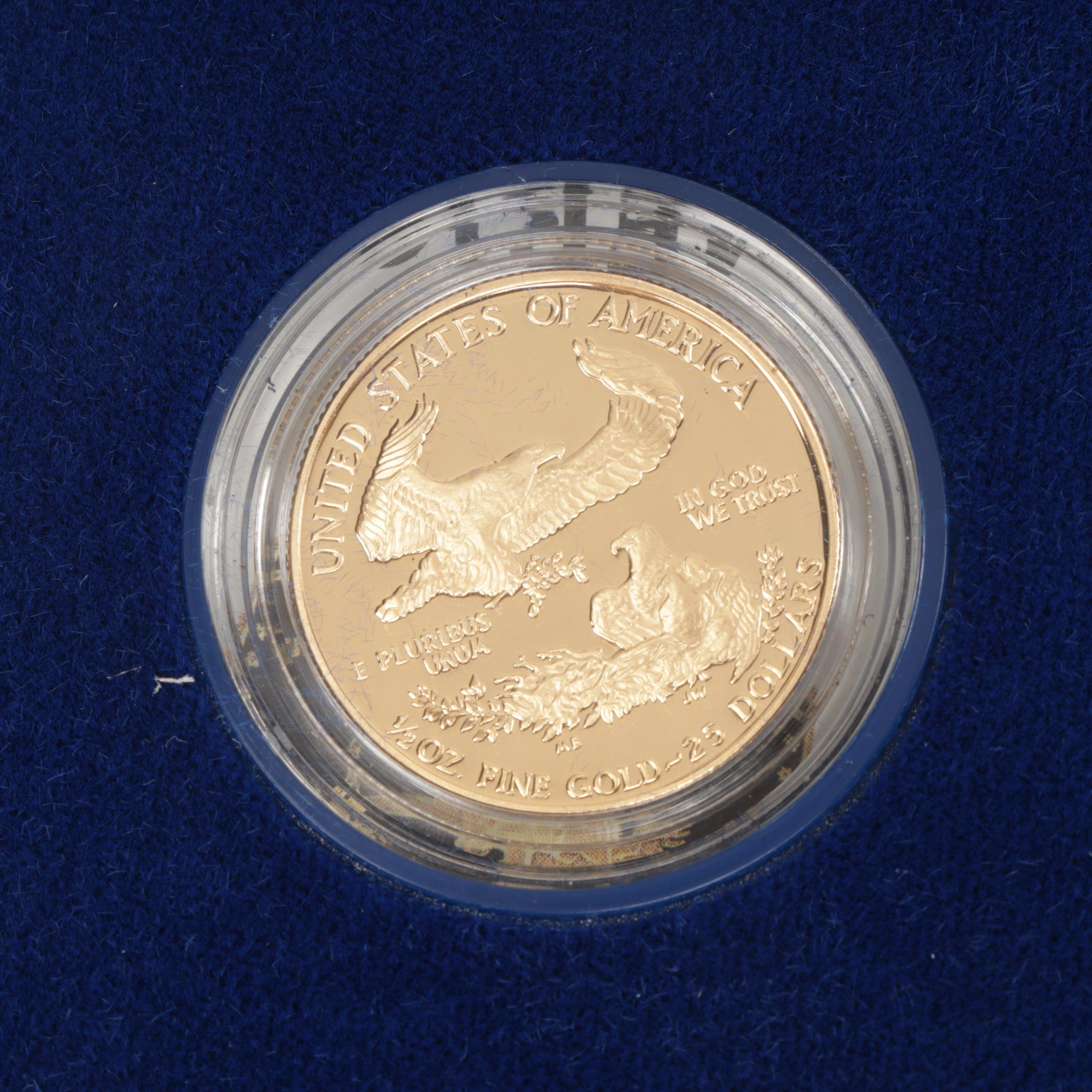 1989 $25 1/2 Troy Ounce American Eagle Gold Proof Bullion Coin