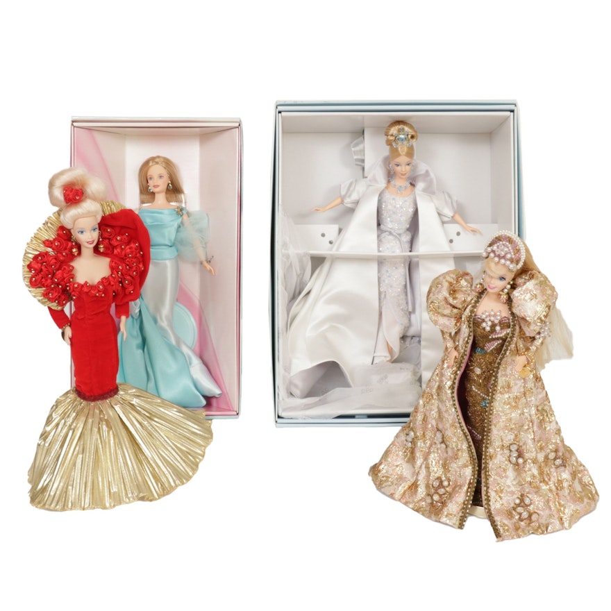 Mattel "Crystal Jubilee", "Golden Anniversary" and Other Barbie Dolls