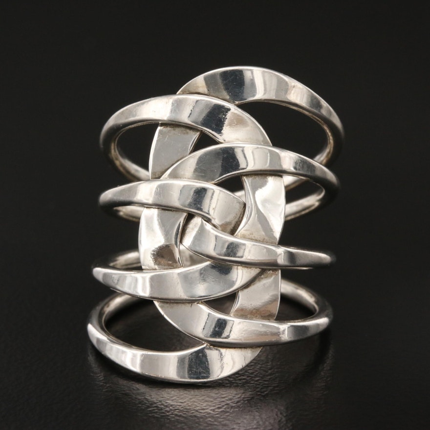 Sterling Openwork Intertwined Ring