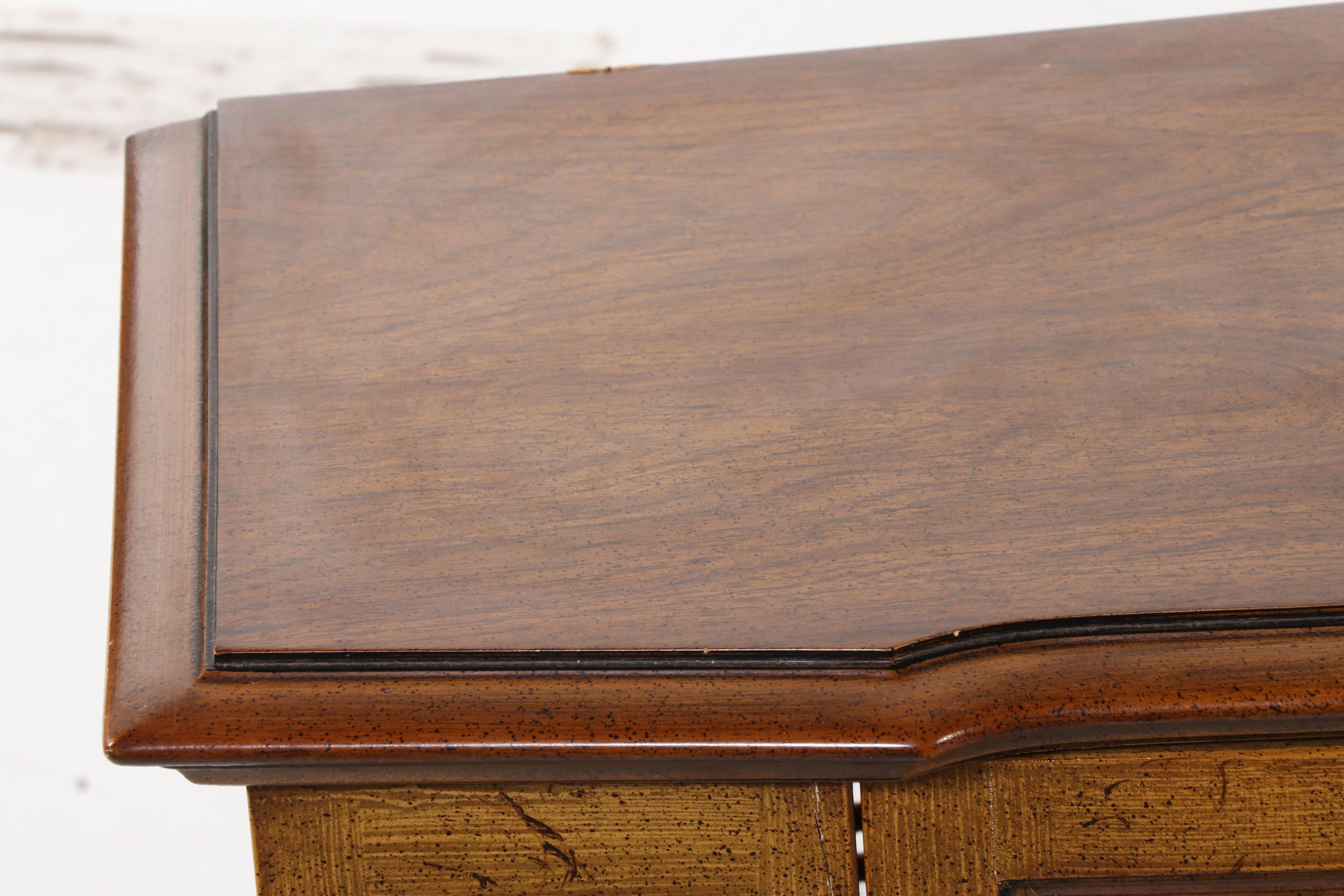 Magnavox "Venetian" Vinyl Grained Stereo Console Cabinet, 1970s