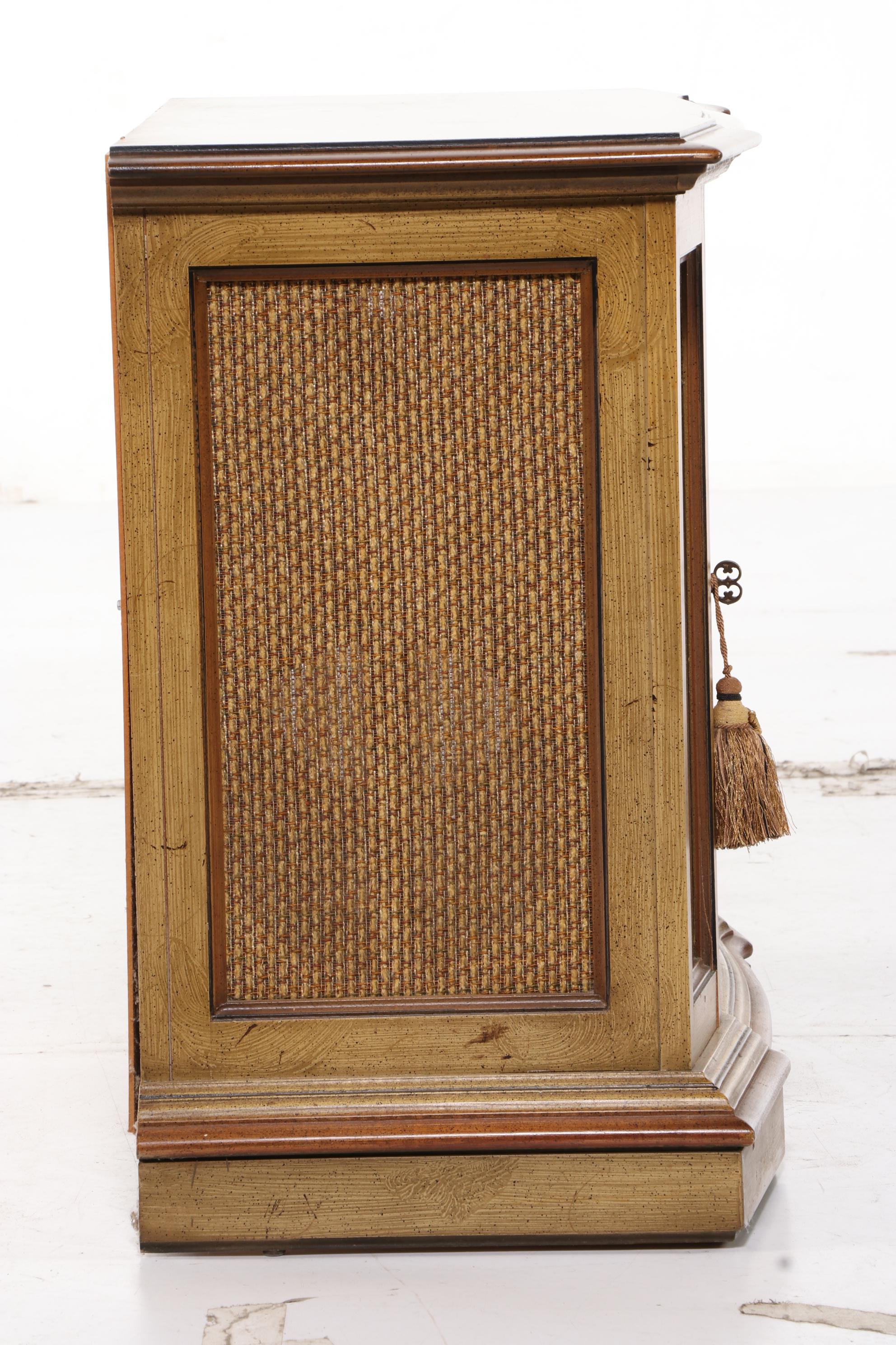 Magnavox "Venetian" Vinyl Grained Stereo Console Cabinet, 1970s