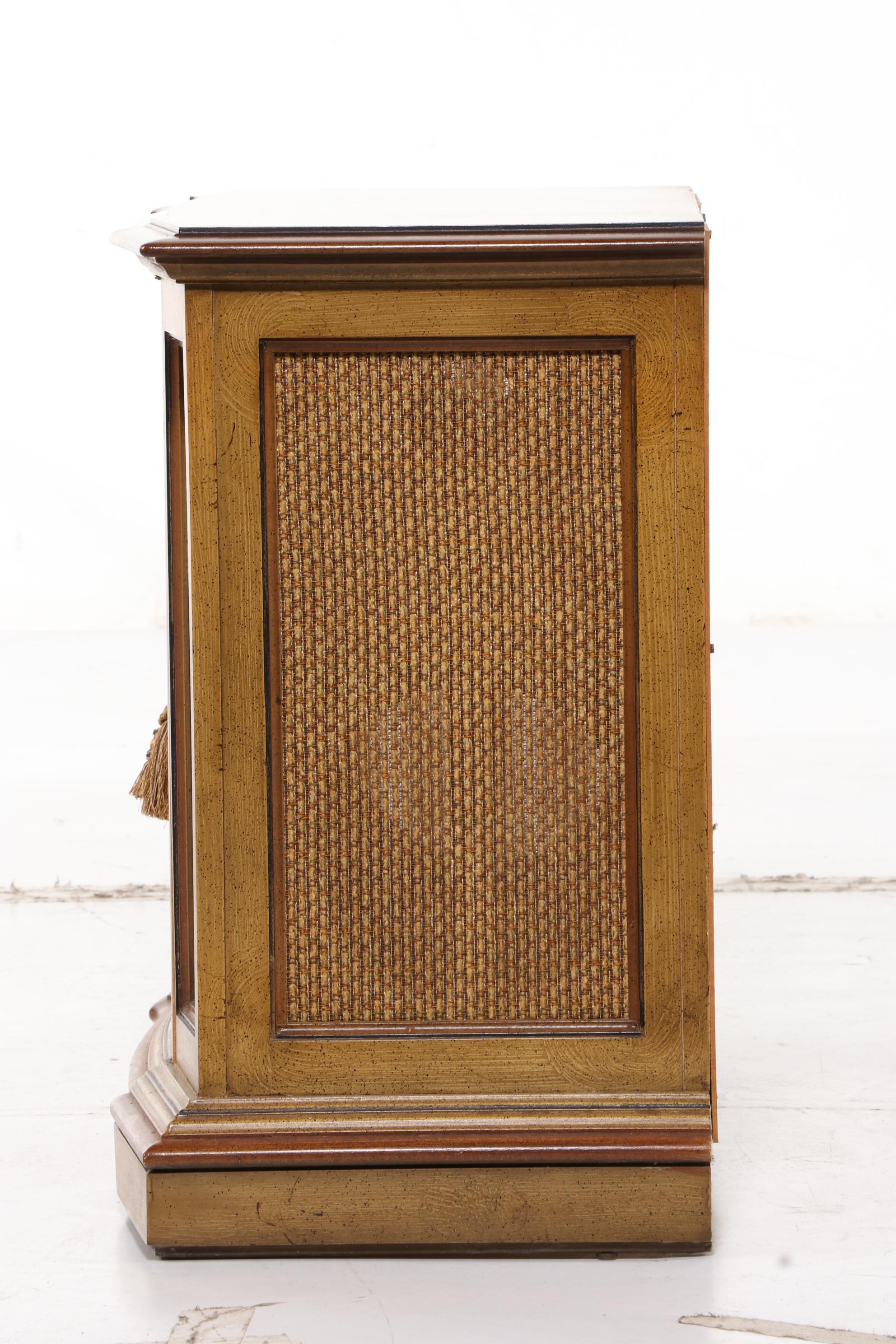 Magnavox "Venetian" Vinyl Grained Stereo Console Cabinet, 1970s