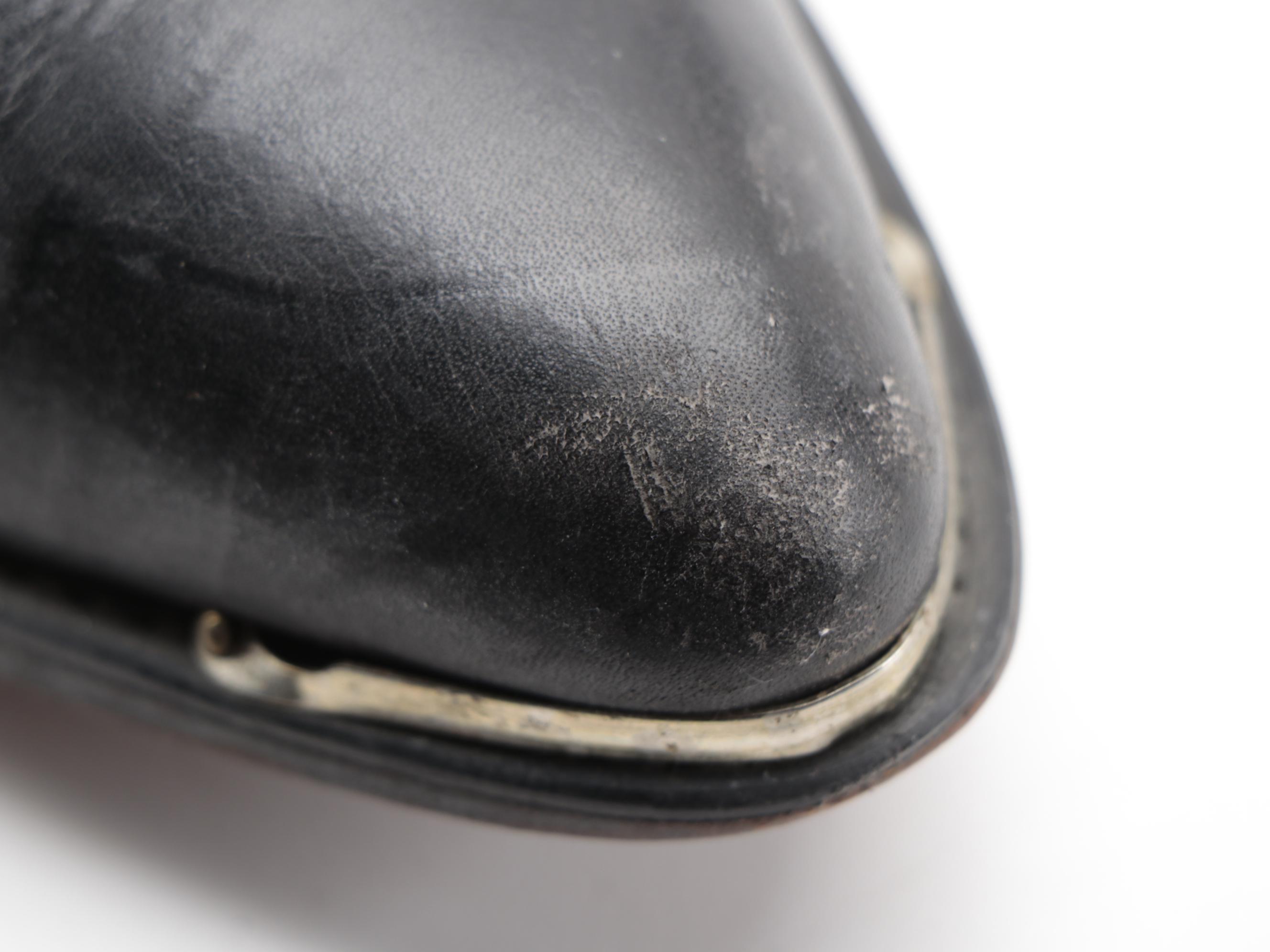 Laredo Black Leather Mid-Calf Toe Strap Boots with Merrell Shoe Box