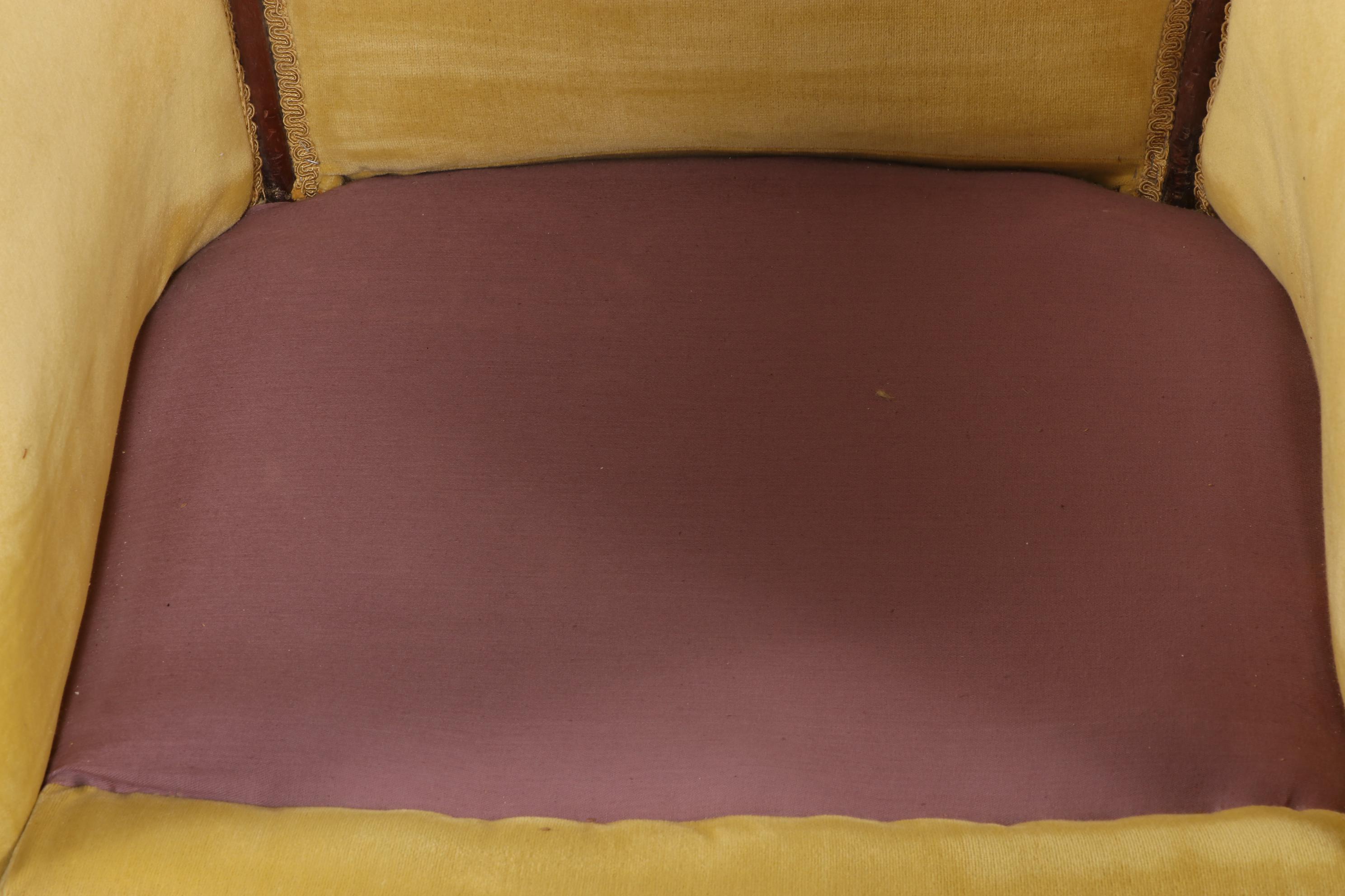 Victorian Style Walnut Upholstered Arm Chair, Early to Mid 20th Century