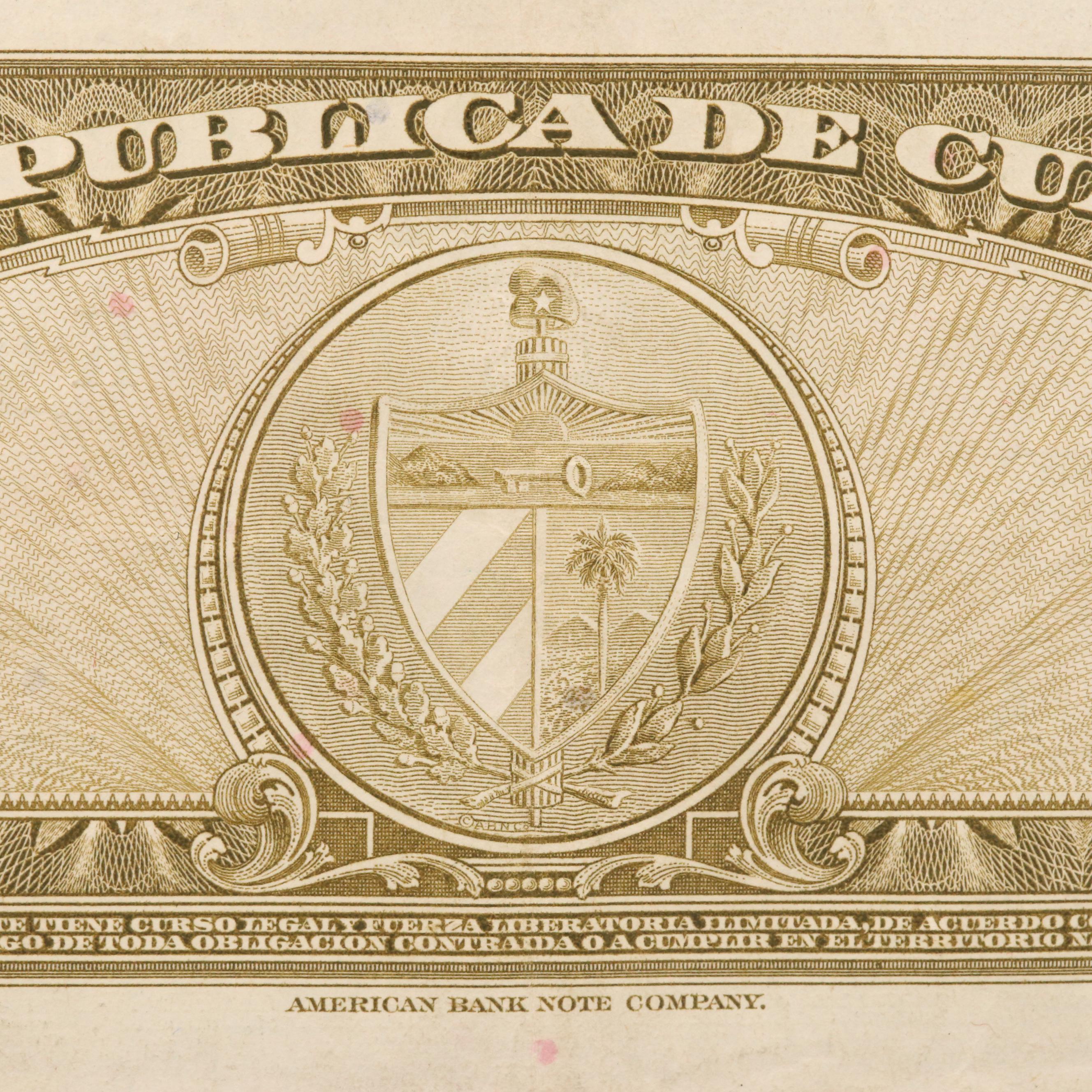 1960 Cuba (Banco Nacional de Cuba) 20 Peso Banknote
