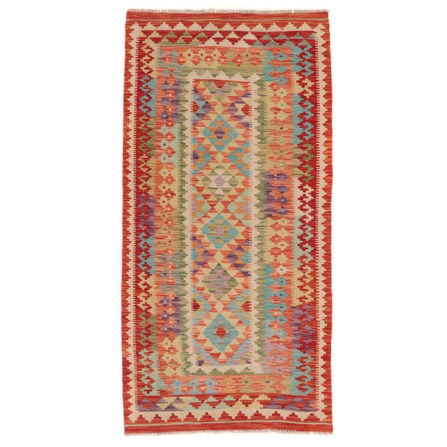 3'3 x 6'7 Handwoven Afghan Kilim Area Rug