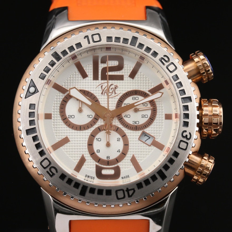 Yagi Stainless Steel Chronograph Wristwatch