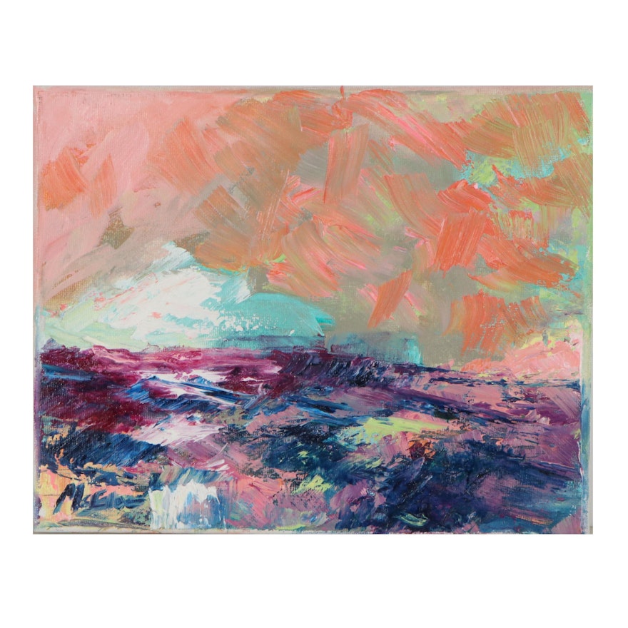 Claire McElveen Landscape Oil Painting "Color Fields," 2021